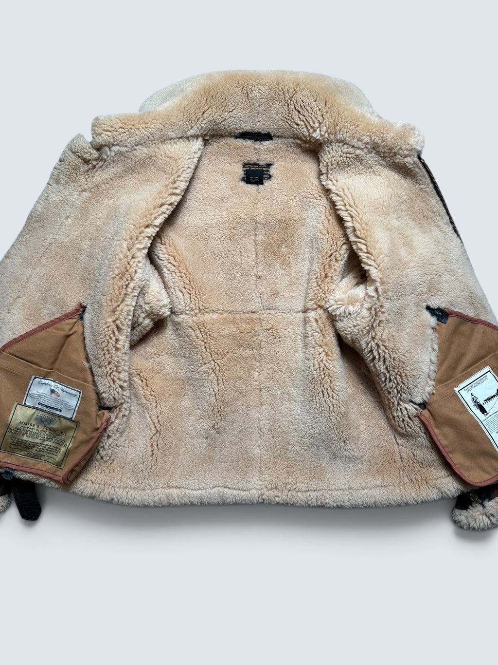Jacket cuir flight shearling Irvin Cockpit made in USA RAF brown vintage 00’s - 40 (M/L)