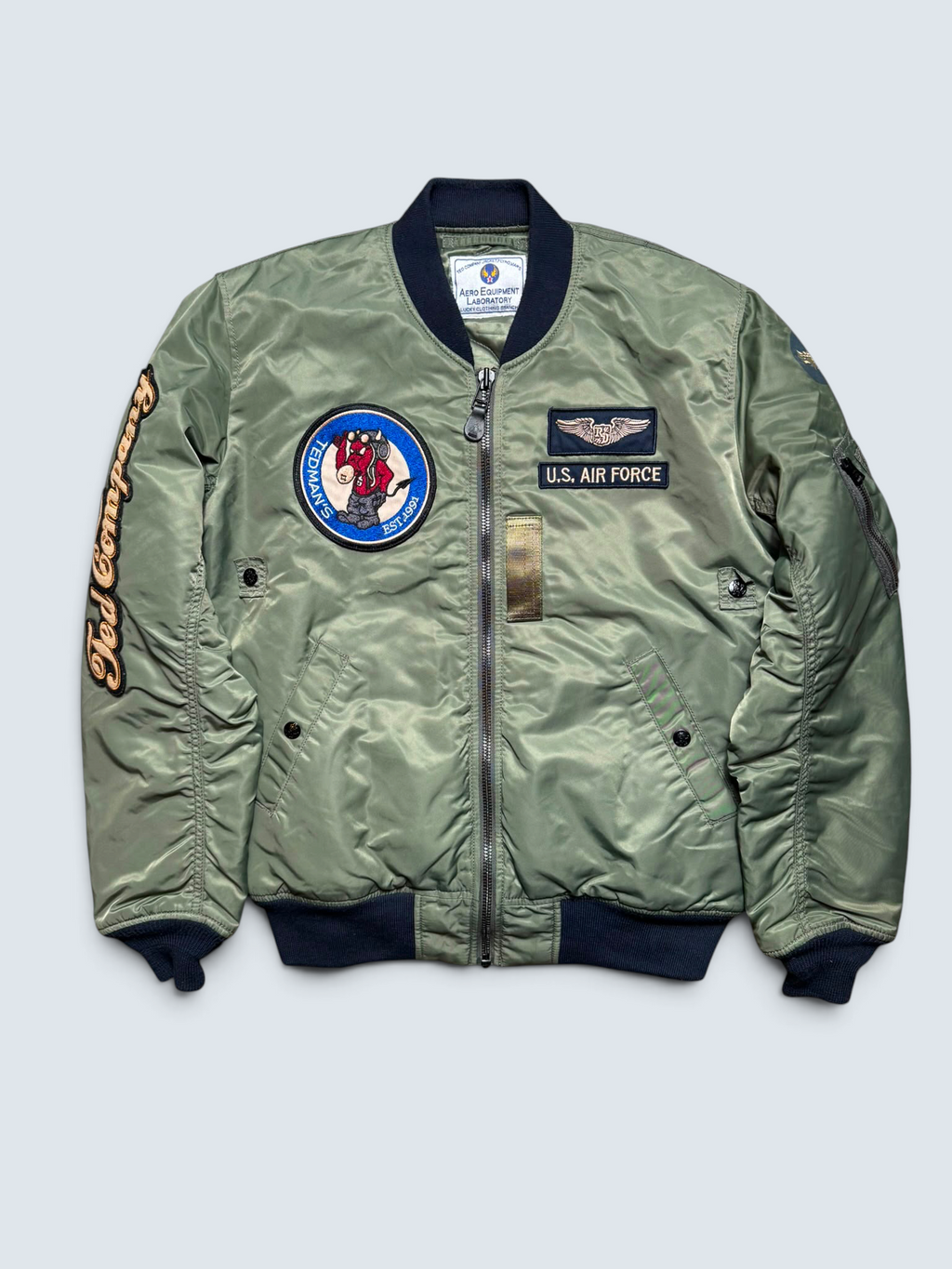 Jacket bomber fly ma-1 Tedman Company Devil’s equipement usaf kaki vintage 00’s - M