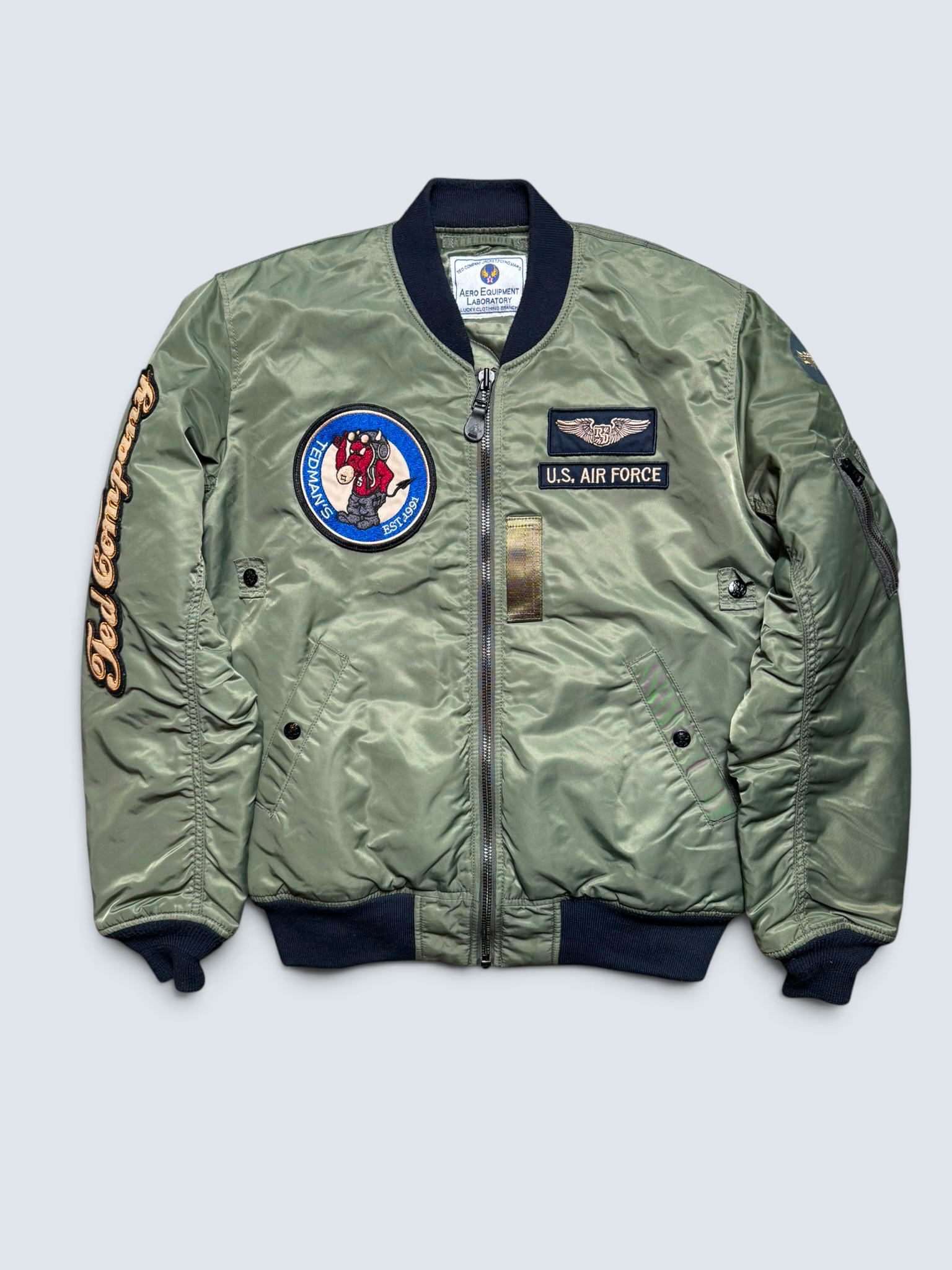 Jacket bomber fly ma-1 Tedman Company Devil’s equipement usaf kaki vintage 00’s - M