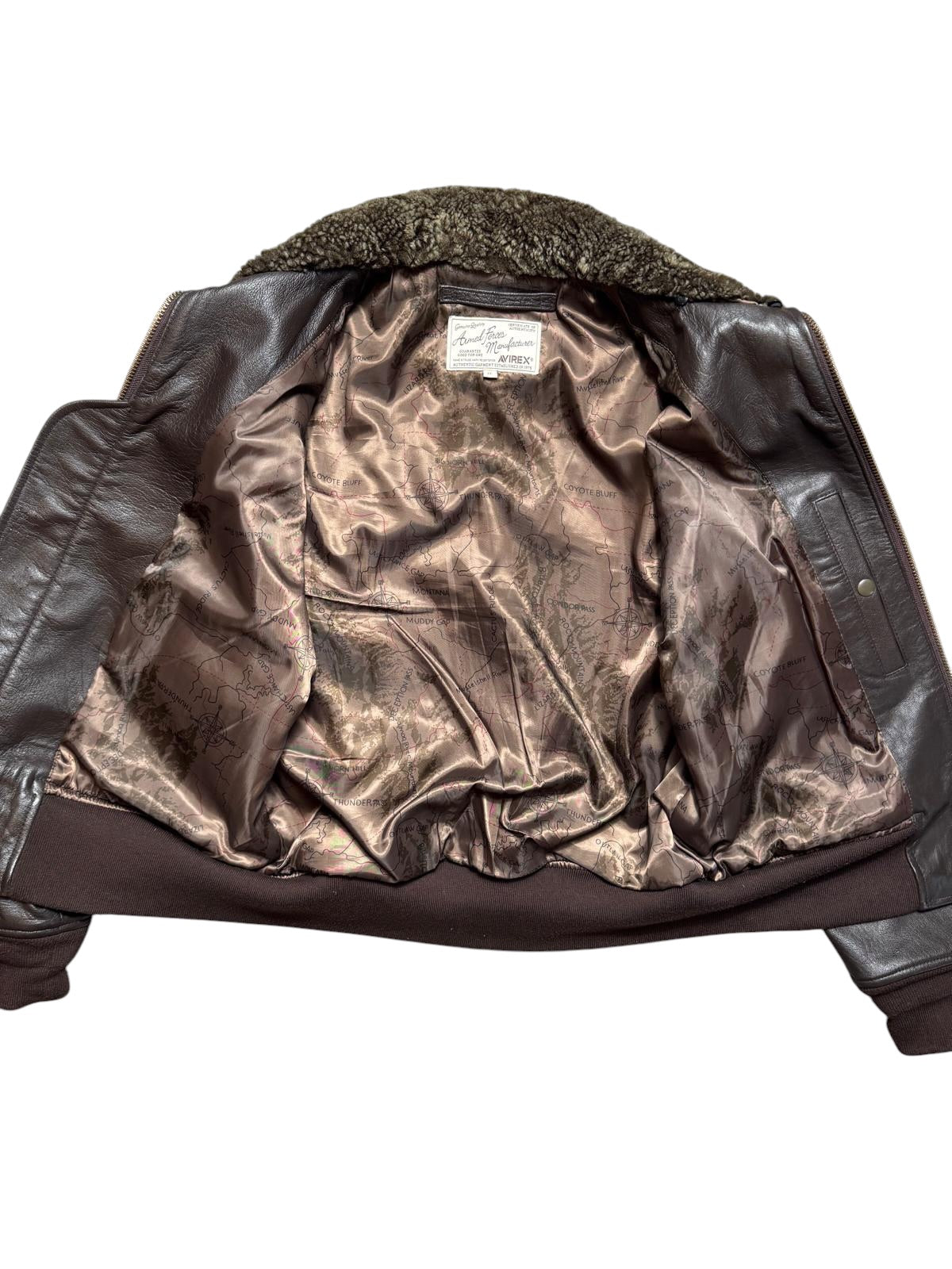 Jacket cuir cowhide flight G-1 Avirex Japan exclusive usn brown 00’s - L