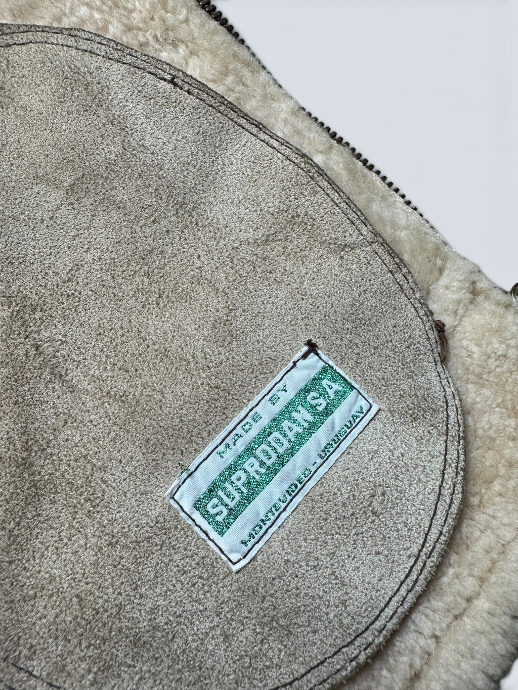 Jacket cuir bomber flight shearling B-3 Aviation Co usaf brown vintage 90’s - M/L