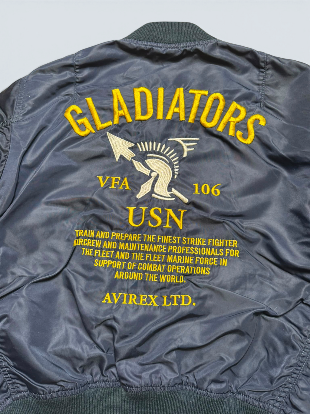Jacket bomber flight ma-1 Avirex LTD vfa-106 gladiators full patch navy vintage 00’s - M