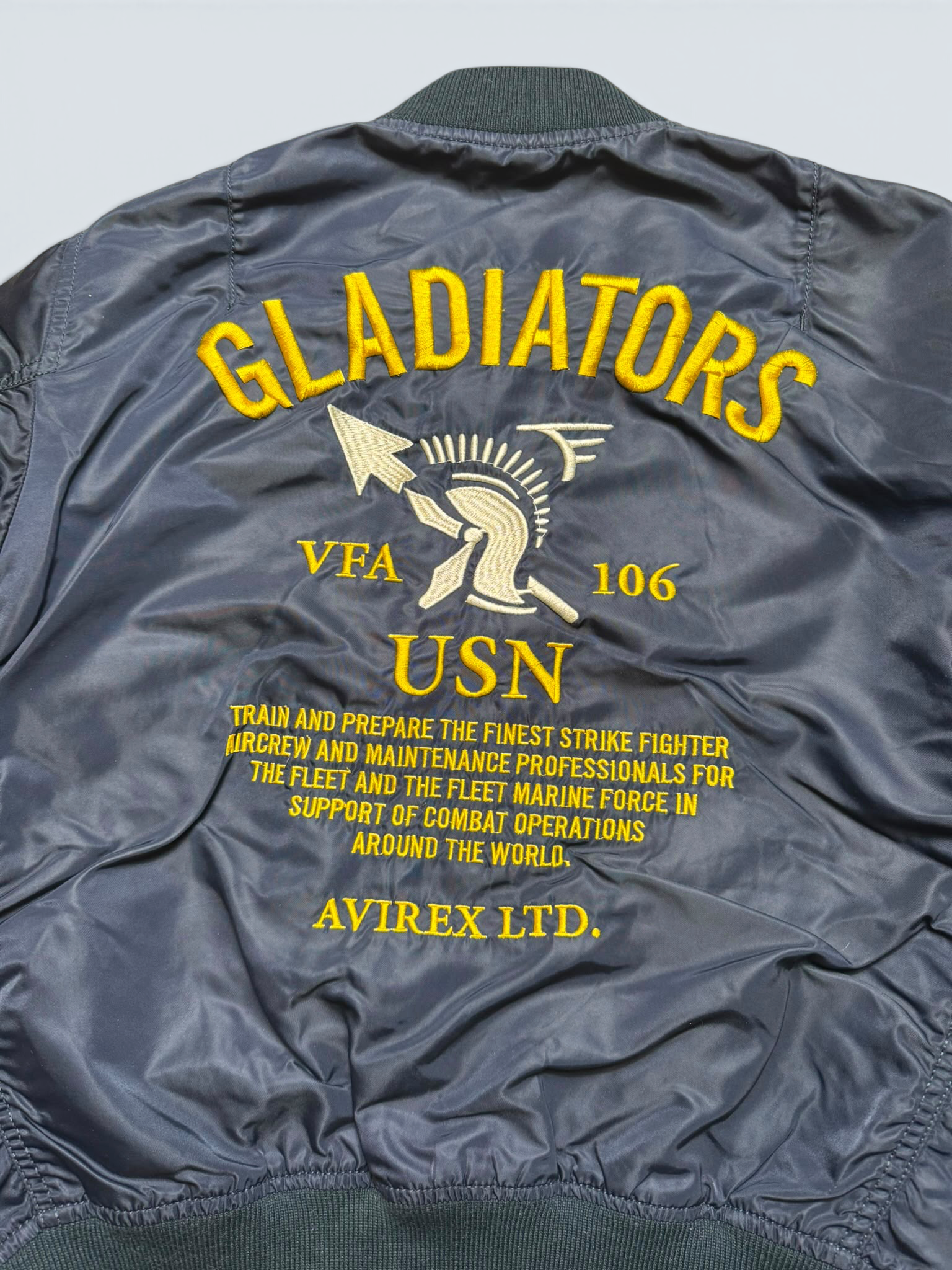 Jacket bomber flight ma-1 Avirex LTD vfa-106 gladiators full patch navy vintage 00’s - M