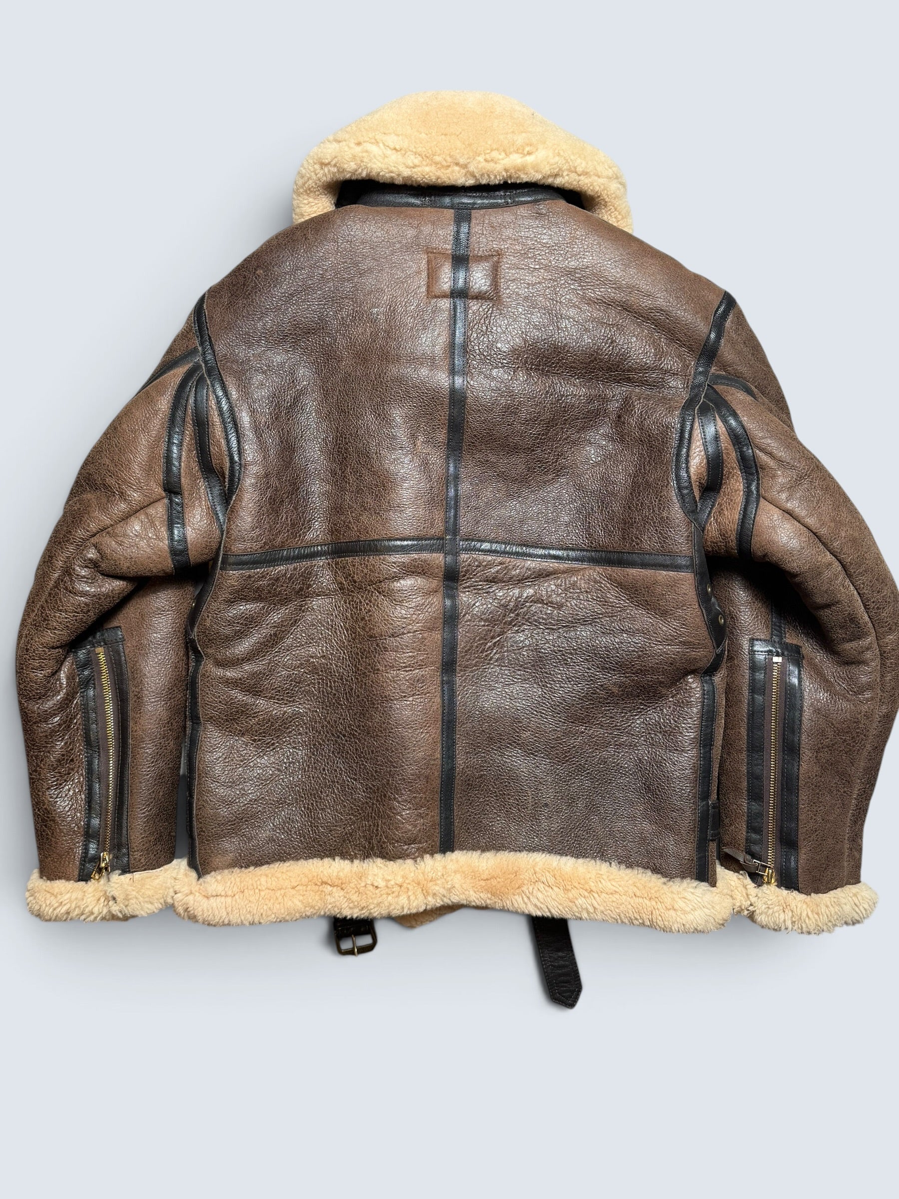 Jacket cuir flight shearling Irvin Cockpit made in USA RAF brown vintage 00’s - 40 (M/L)