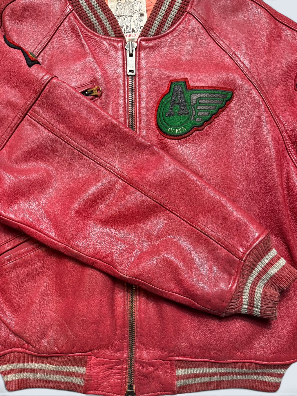 Jacket cuir varsity sport Avirex ltd Champions made in USA red vintage 90’s - XS/S