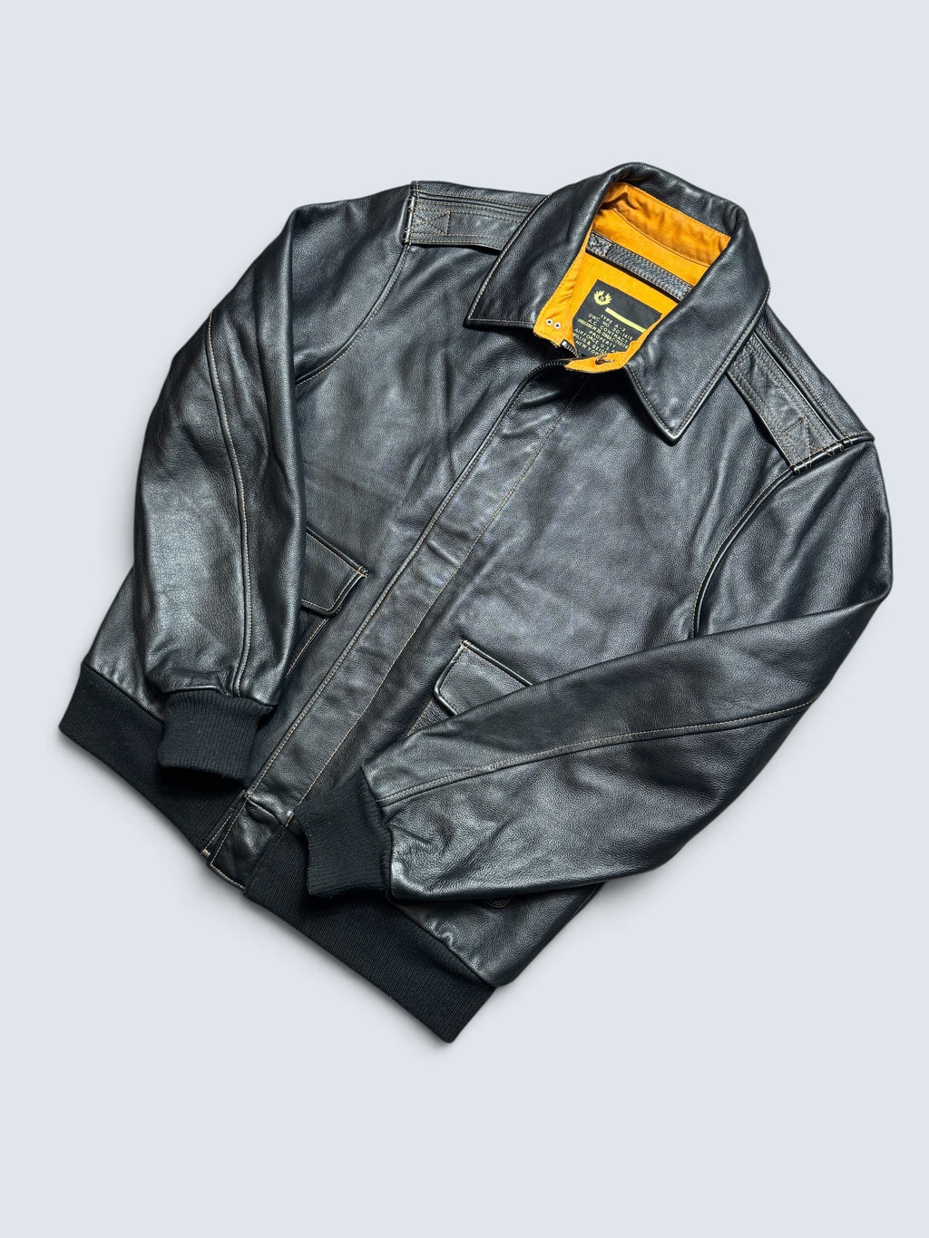 Jacket cuir cowhide flight A-2 Willis & Geiger usaf black 00's - M/L