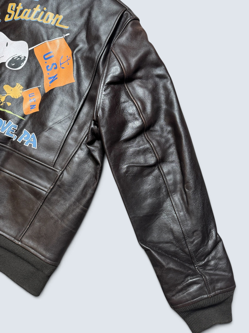 Jacket cuir cowhide flight AN-6552 Buzz Rickson’s Japan usn nose art black 00’s - 42 (L/XL)