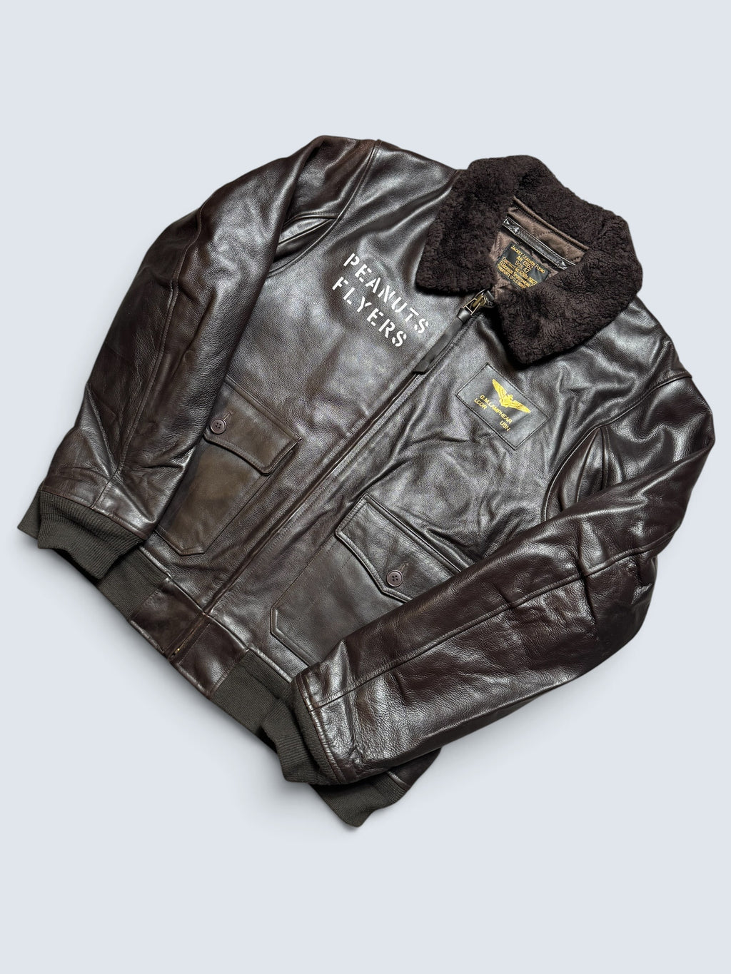Jacket cuir cowhide flight AN-6552 Buzz Rickson’s Japan usn nose art black 00’s - 42 (L/XL)