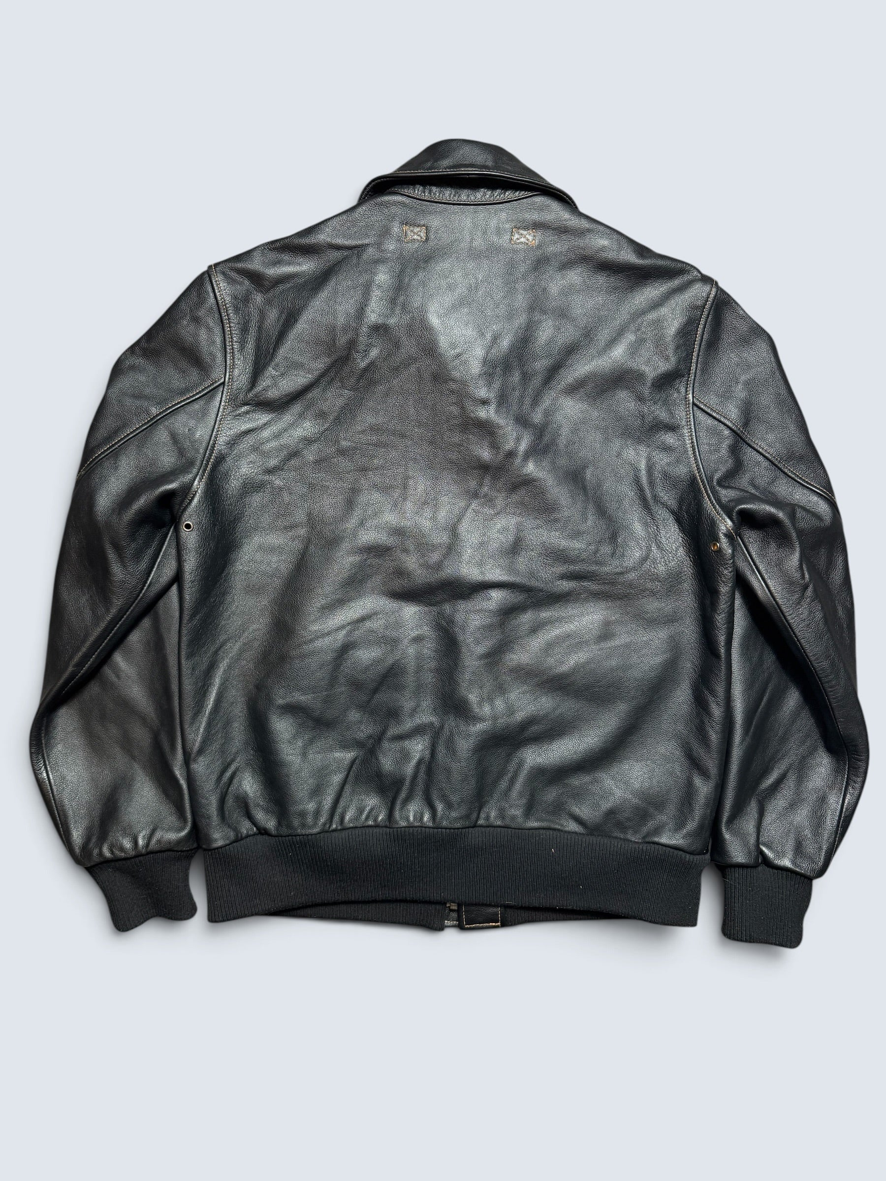 Jacket cuir cowhide flight A-2 Willis & Geiger usaf black 00's - M/L