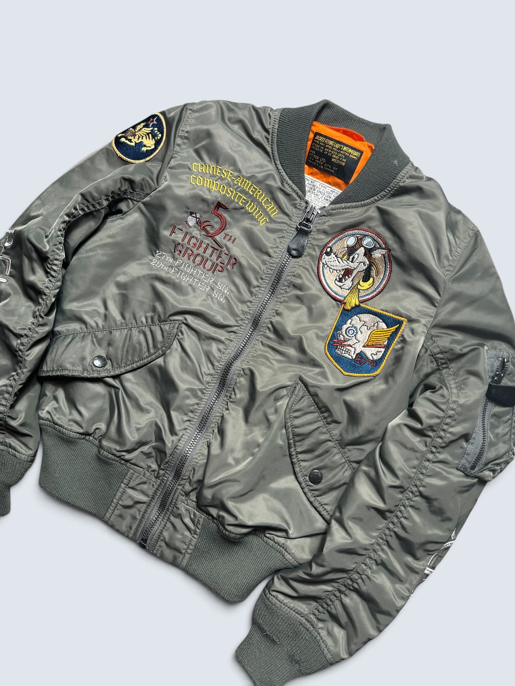 Jacket nylon bomber flight Ma-1 Avirex LTD Japan exclusive embroidery dragon 00's - S