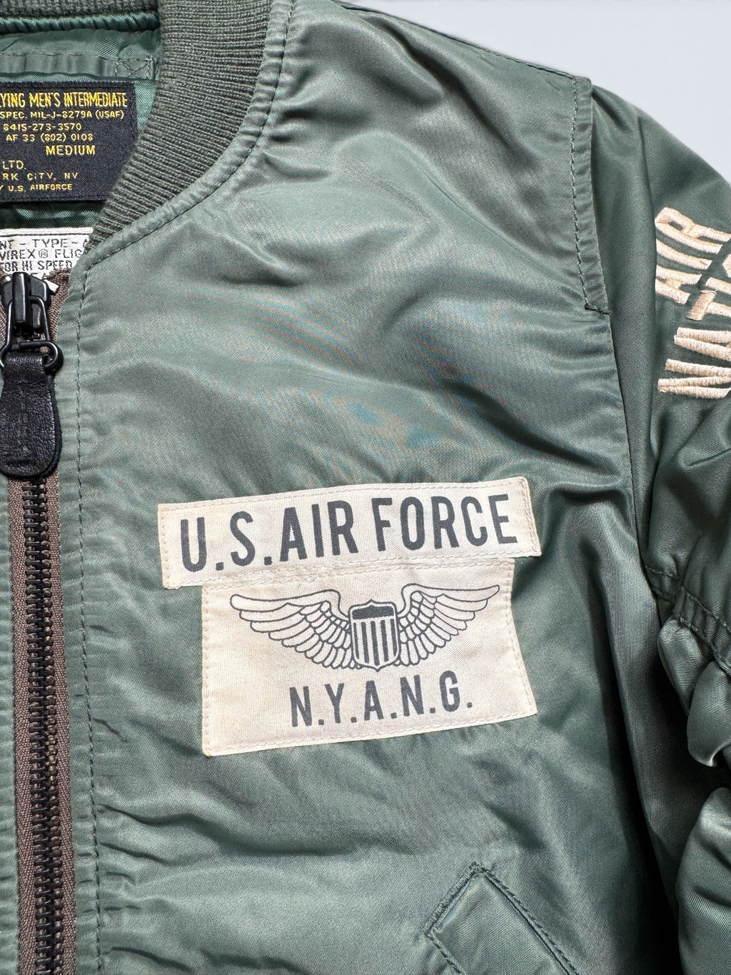 Jacket nylon bomber flight Ma-1 Avirex LTD Japan exclusive NYANG 352 AF79 00's - S
