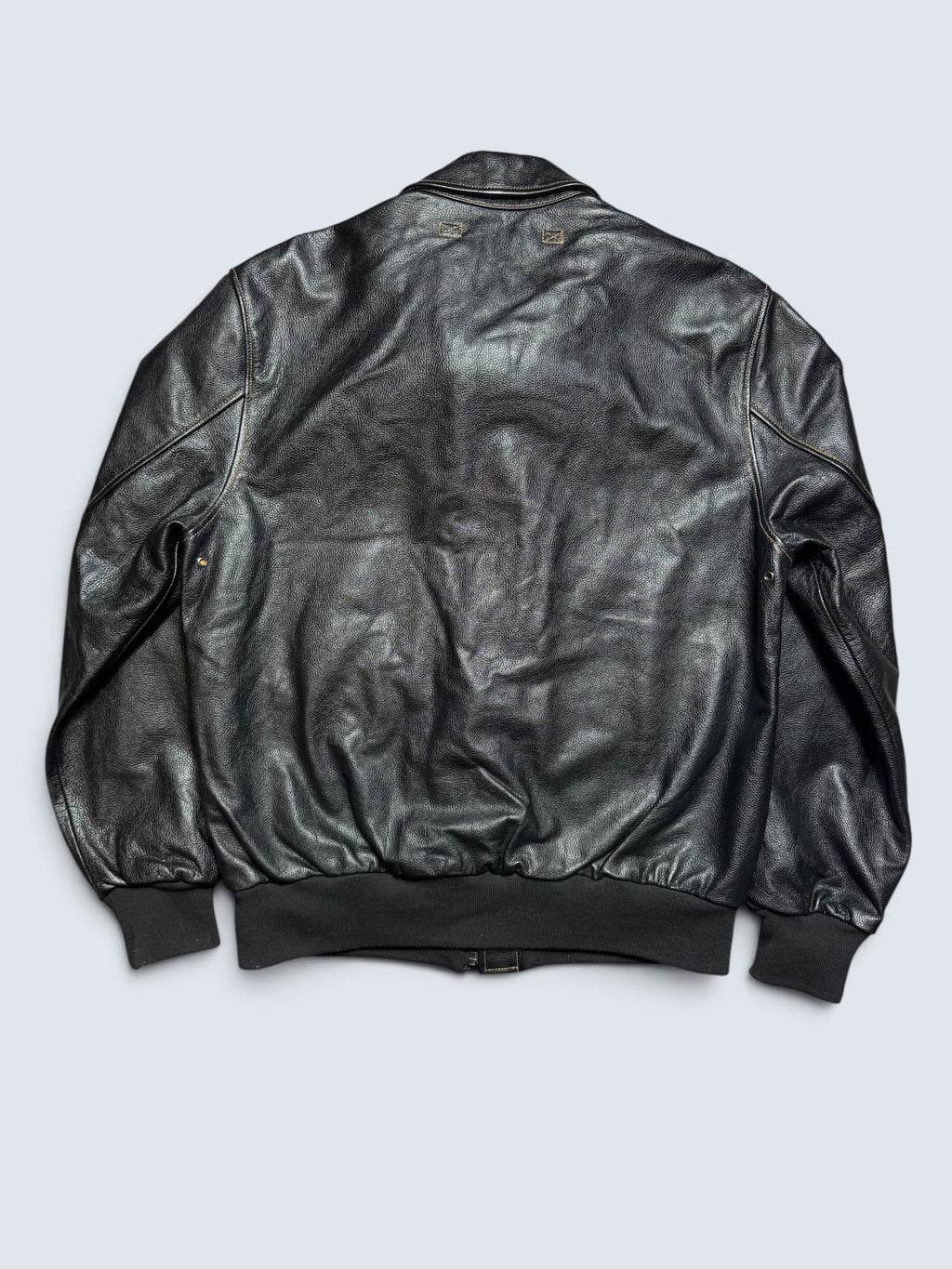 Jacket cuir bomber flight A-2 Willis & Geiger usaf black 00's - L