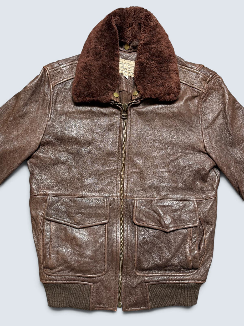 Jacket cuir cowhide flight G-1/A-2 hybrid Avirex Japan exclusive brown 00’s - S/M