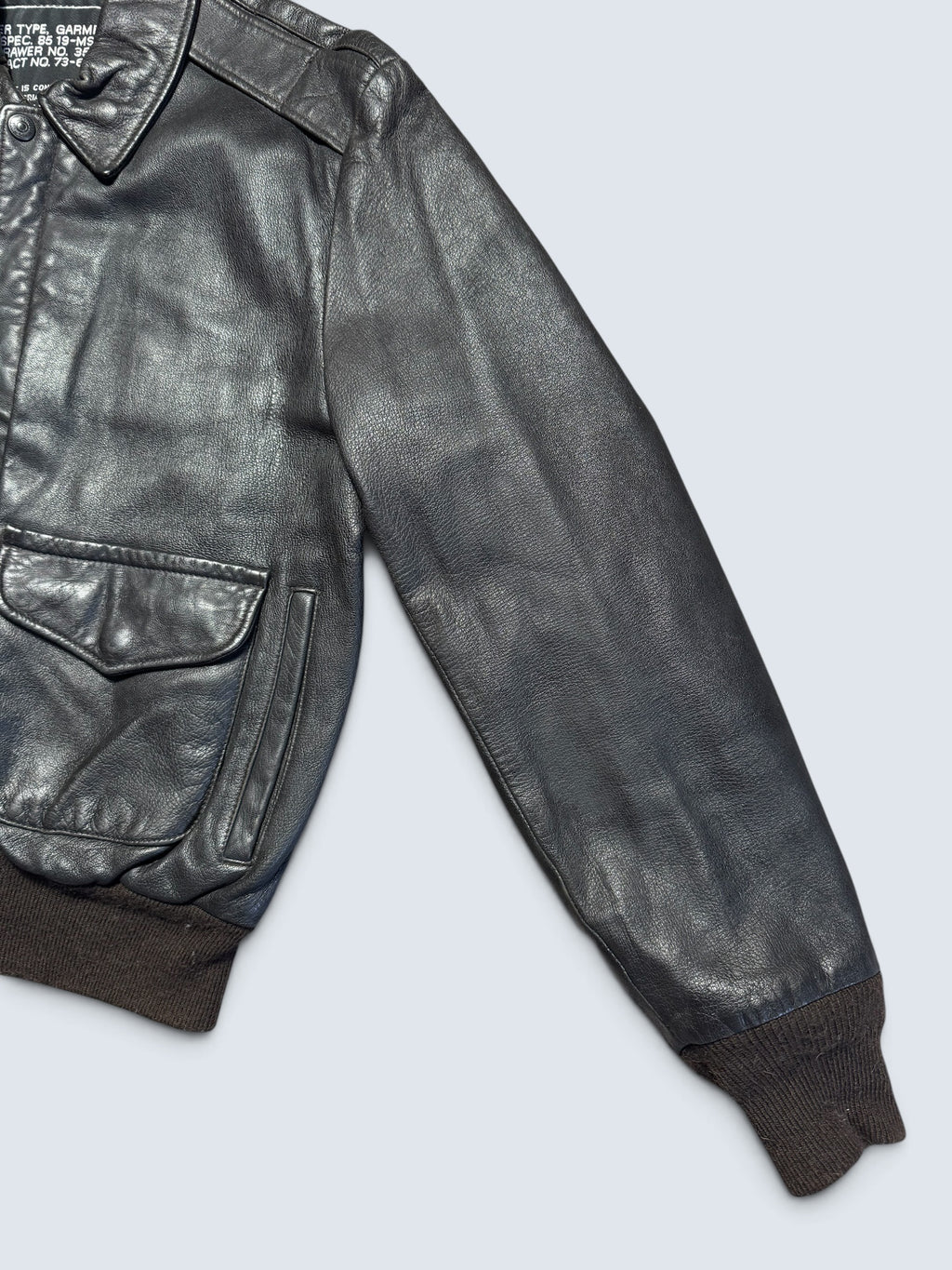 Jacket cuir cowhide flight A-2 Schott made in USA usaf black & brown 80’s - 40 (M)