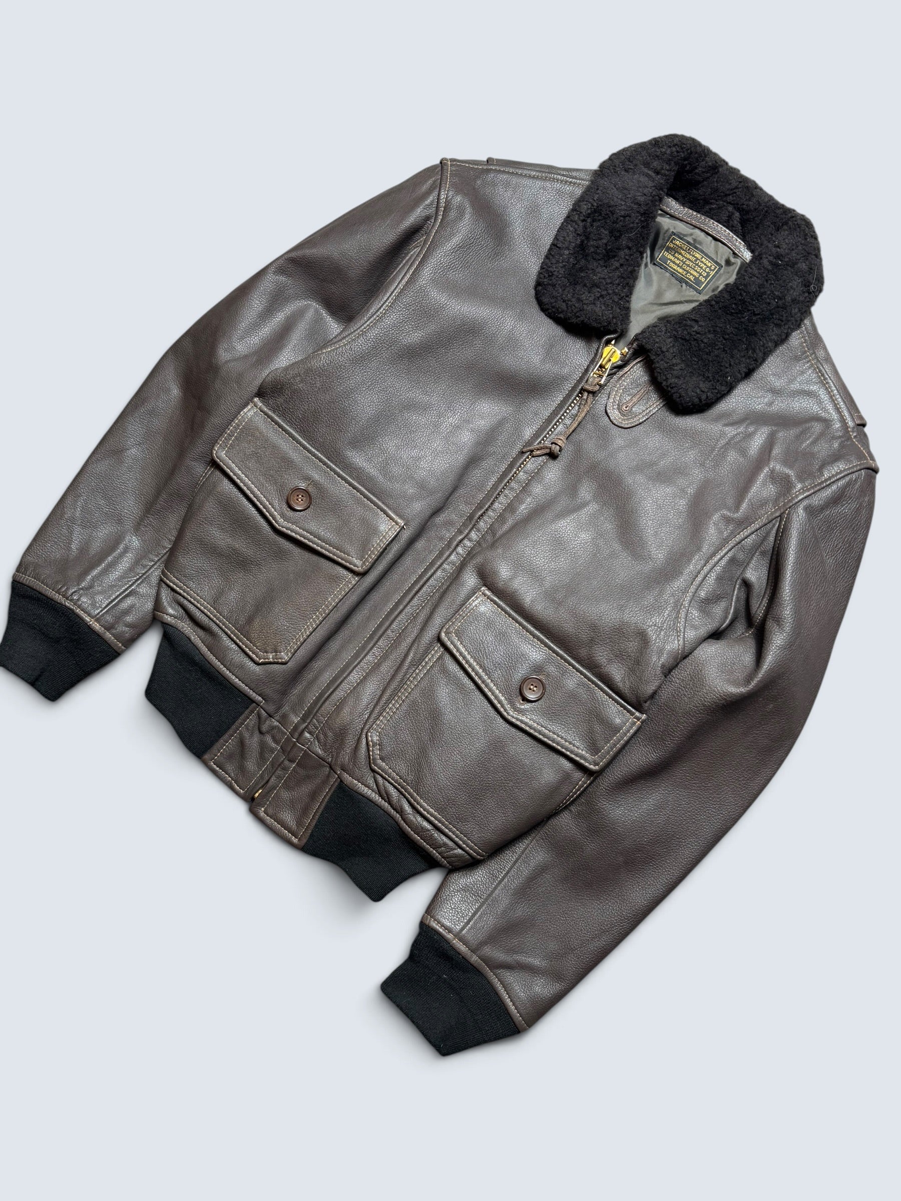 Jacket cuir flight Tedman Company G-1 usn made in Japan dark brown 00’s - S/M