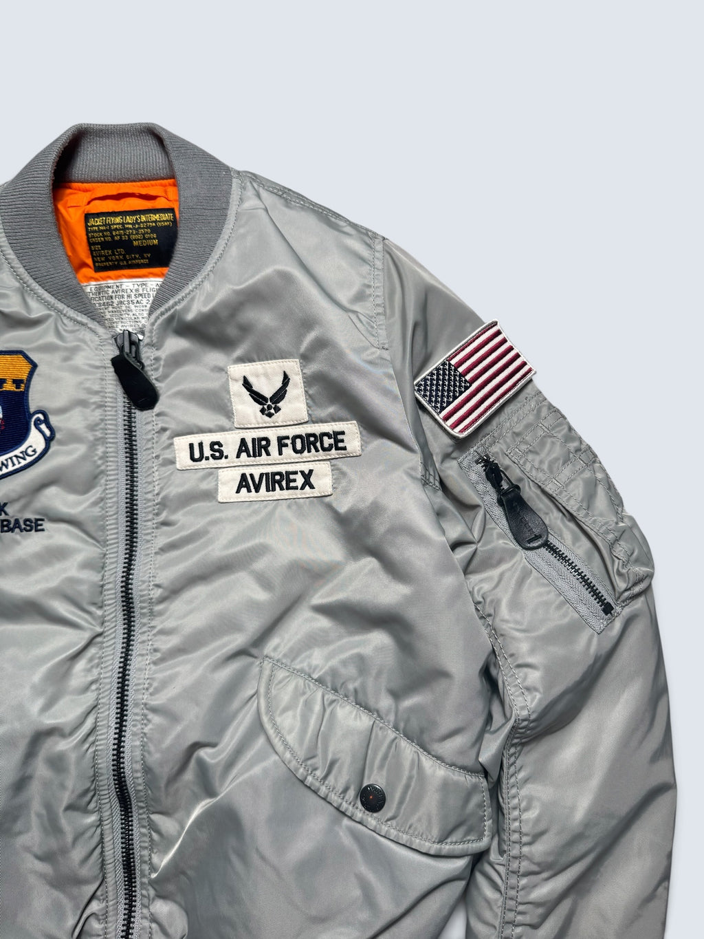 Jacket nylon bomber flight Ma-1 Avirex LTD Japan exclusive Space Command grey 00's - S women's