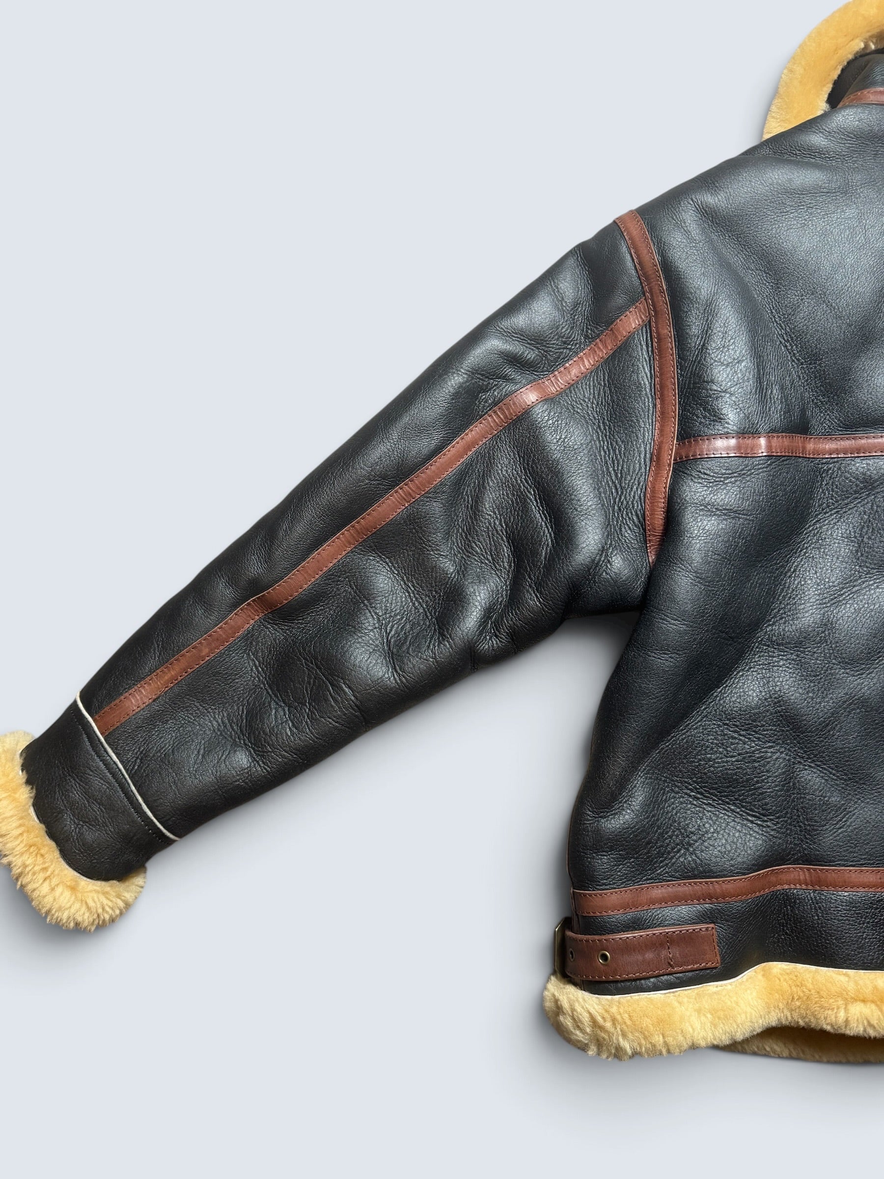 Jacket cuir bomber flight shearling B-3 Avirex Limited Japan exclusive usaf 00's - XL