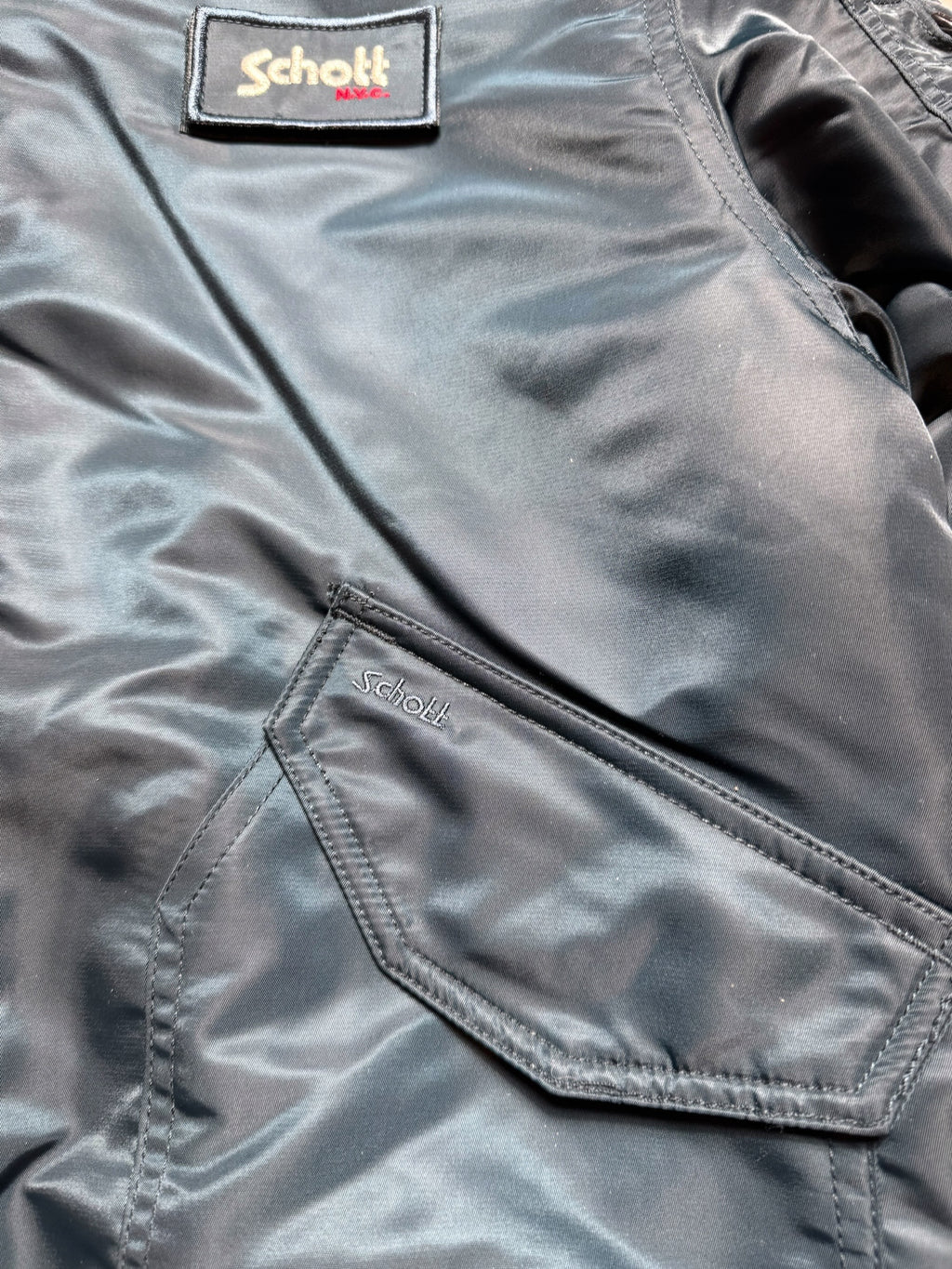bomber fly Schott Bros nyc CWU-R/45P usaf navy vintage 90’s - M/L – vue détail 15 – SO INDUSTRIE