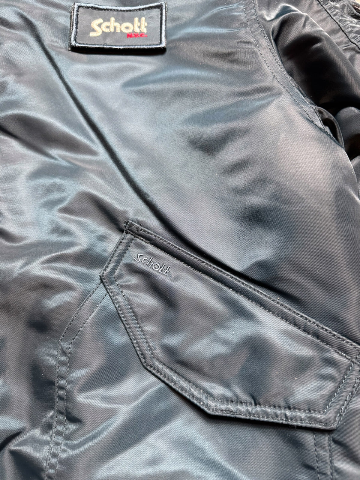 bomber fly Schott Bros nyc CWU-R/45P usaf navy vintage 90’s - M/L – vue détail 15 – SO INDUSTRIE