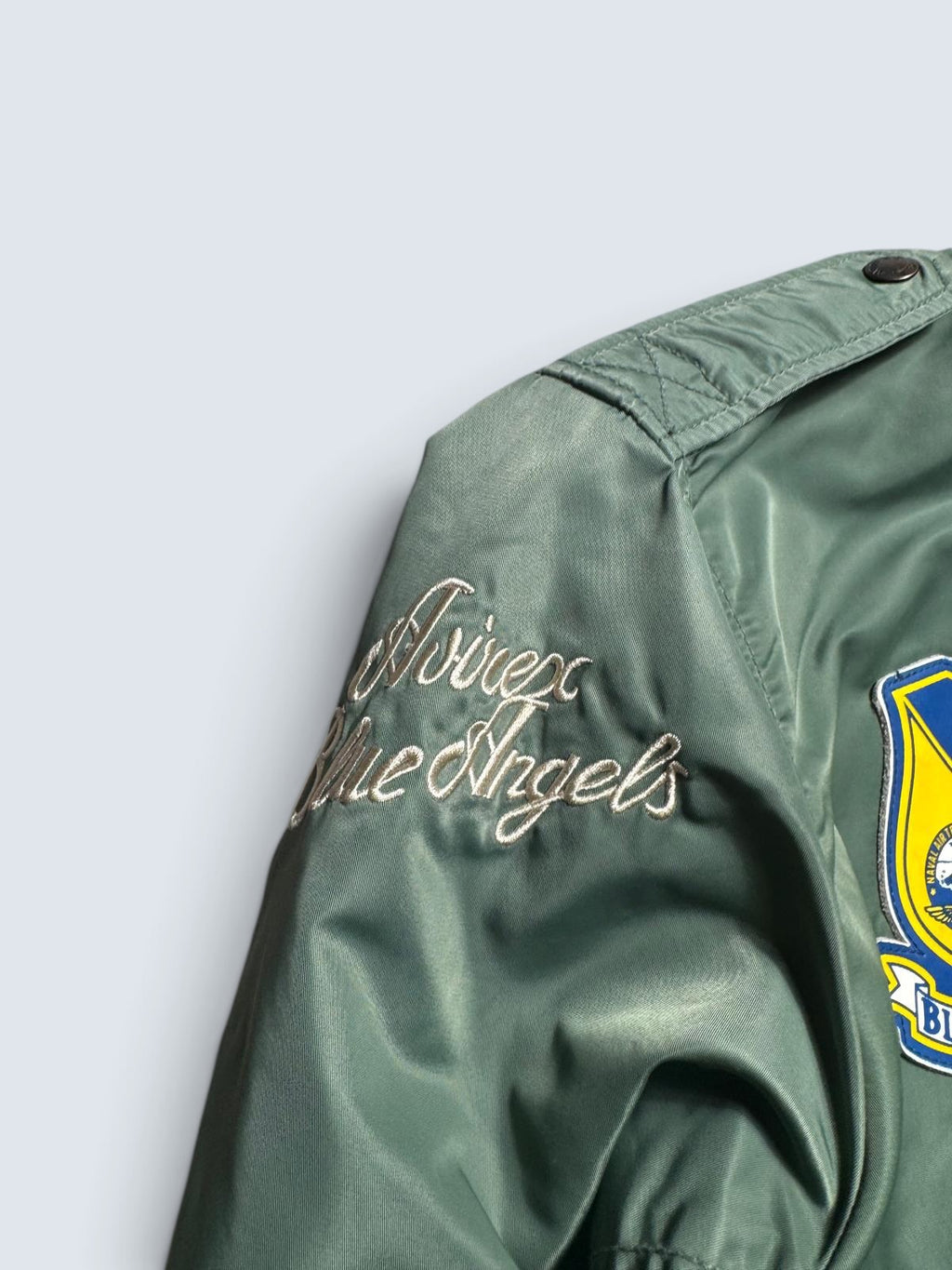 Jacket bomber flight L-2b Avirex ltd Blue Angels usn full patch kaki vintage 00’s - M/L