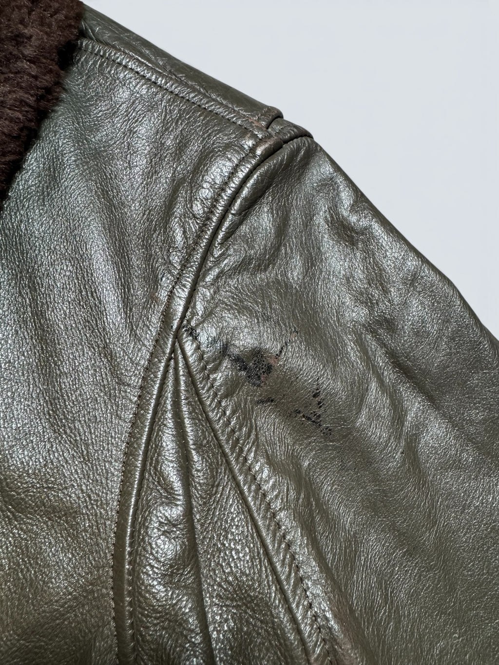 Jacket cuir goatskin flight G-1 original US Navy Ralph Edwards 1984 Cold War Era - 40 (M/L)