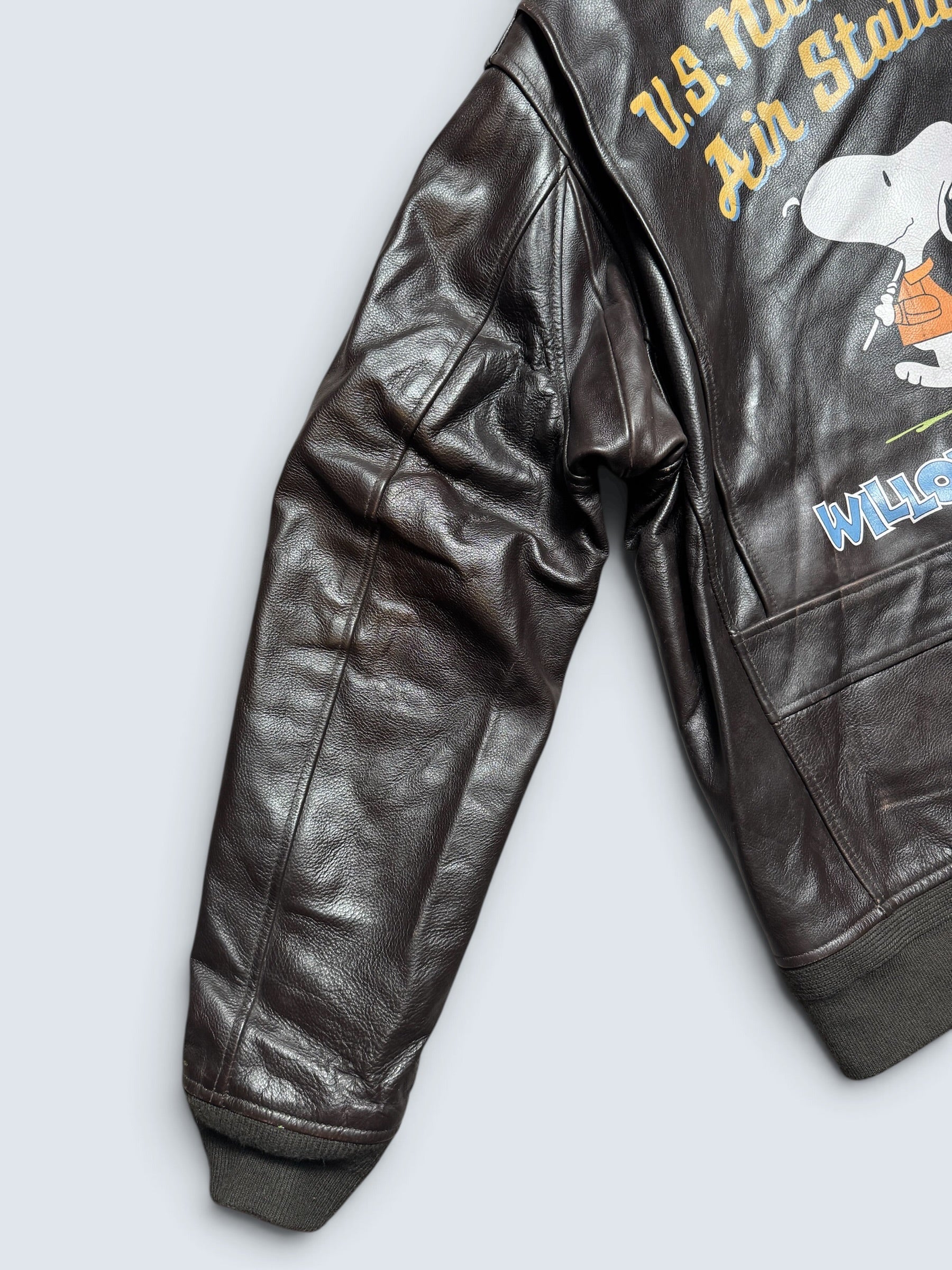 Jacket cuir cowhide flight AN-6552 Buzz Rickson’s Japan usn nose art black 00’s - 42 (L/XL)