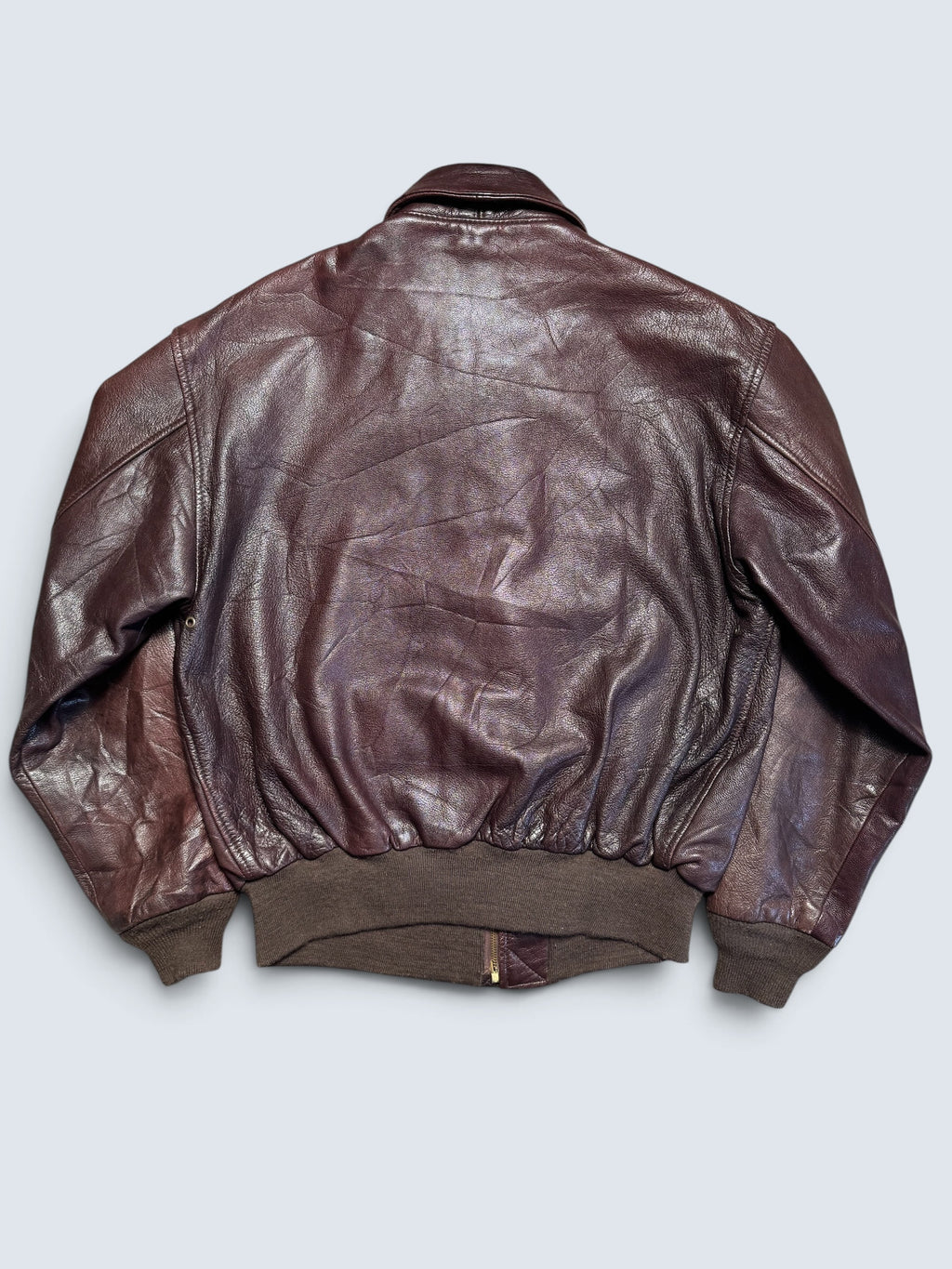 Jacket cuir goatskin flight A-2 Avirex made in USA usaf brown 70’s- 42 (L)