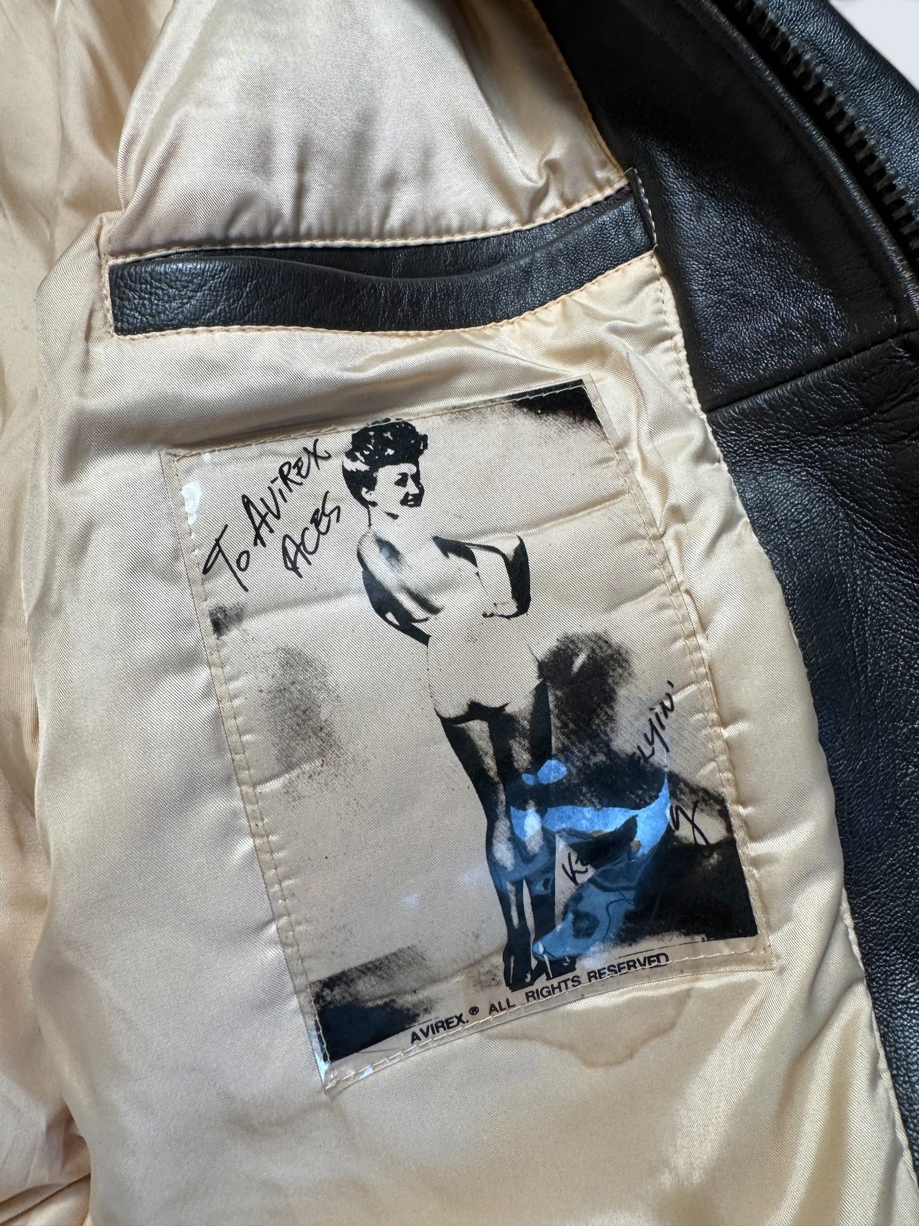 Jacket cuir cowhide flight G-1 col shearling Avirex Japan usn black 90’s - S/M