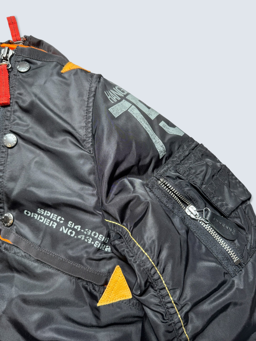 Jacket fly usaf intermediate ma-1 technical zip Hangar 75 Avirex ltd black vintage 00's - M/L