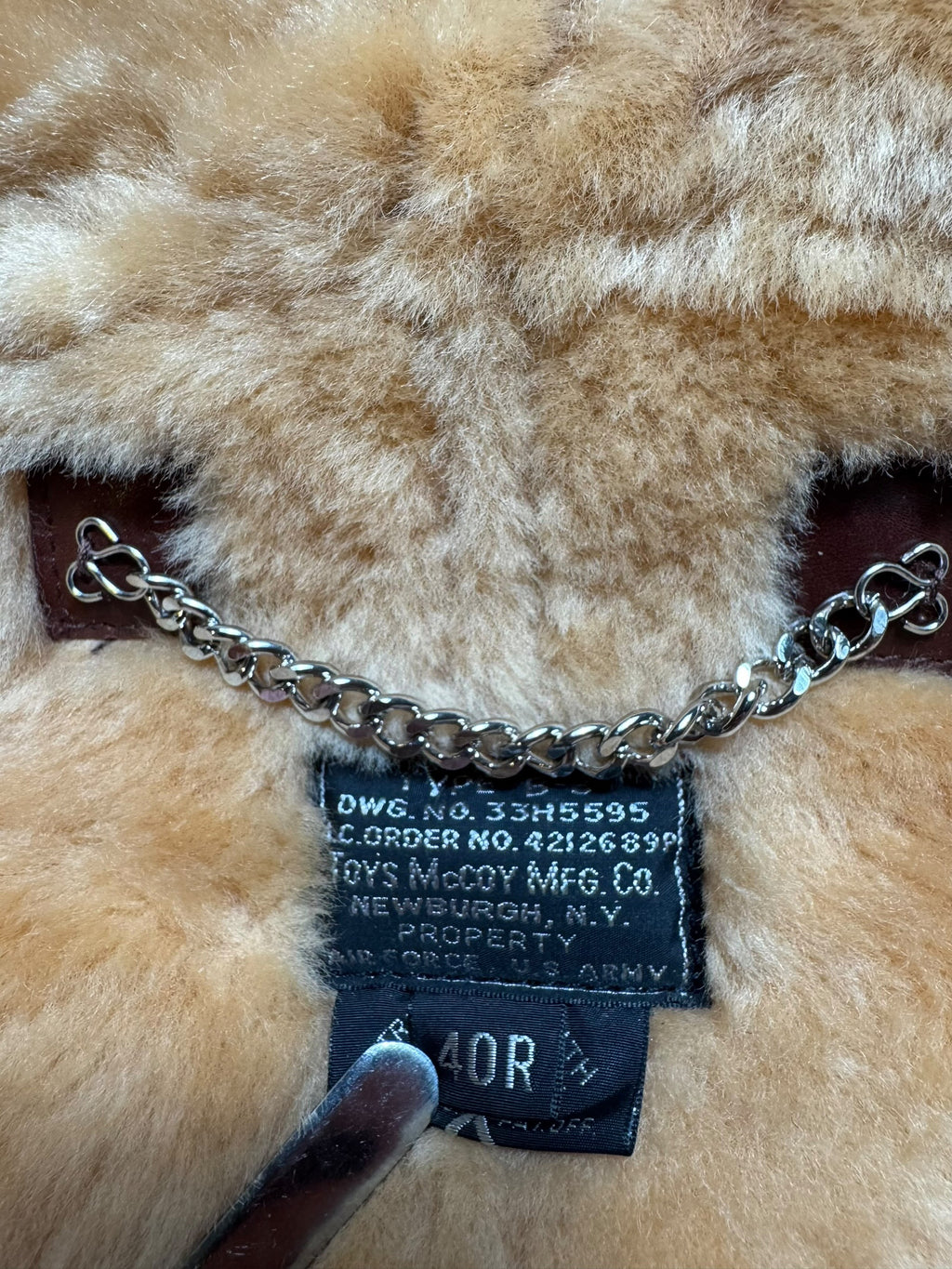 Jacket cuir bomber flight shearling B-3 Patton Toys Mccoy Japan usaf black & brown 2020 - 40 (M)