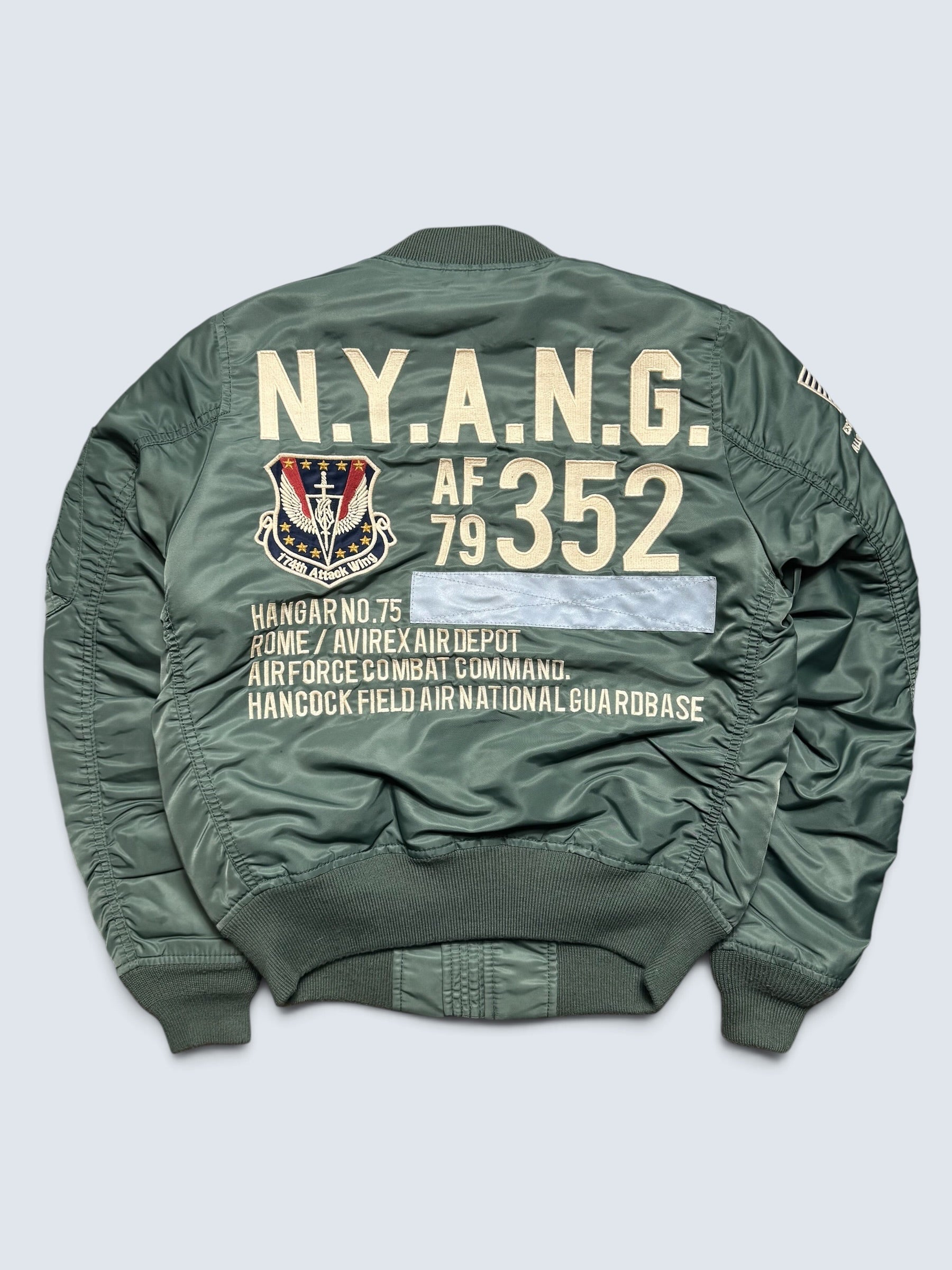 Jacket nylon bomber flight Ma-1 Avirex LTD Japan exclusive NYANG 352 AF79 00's - S