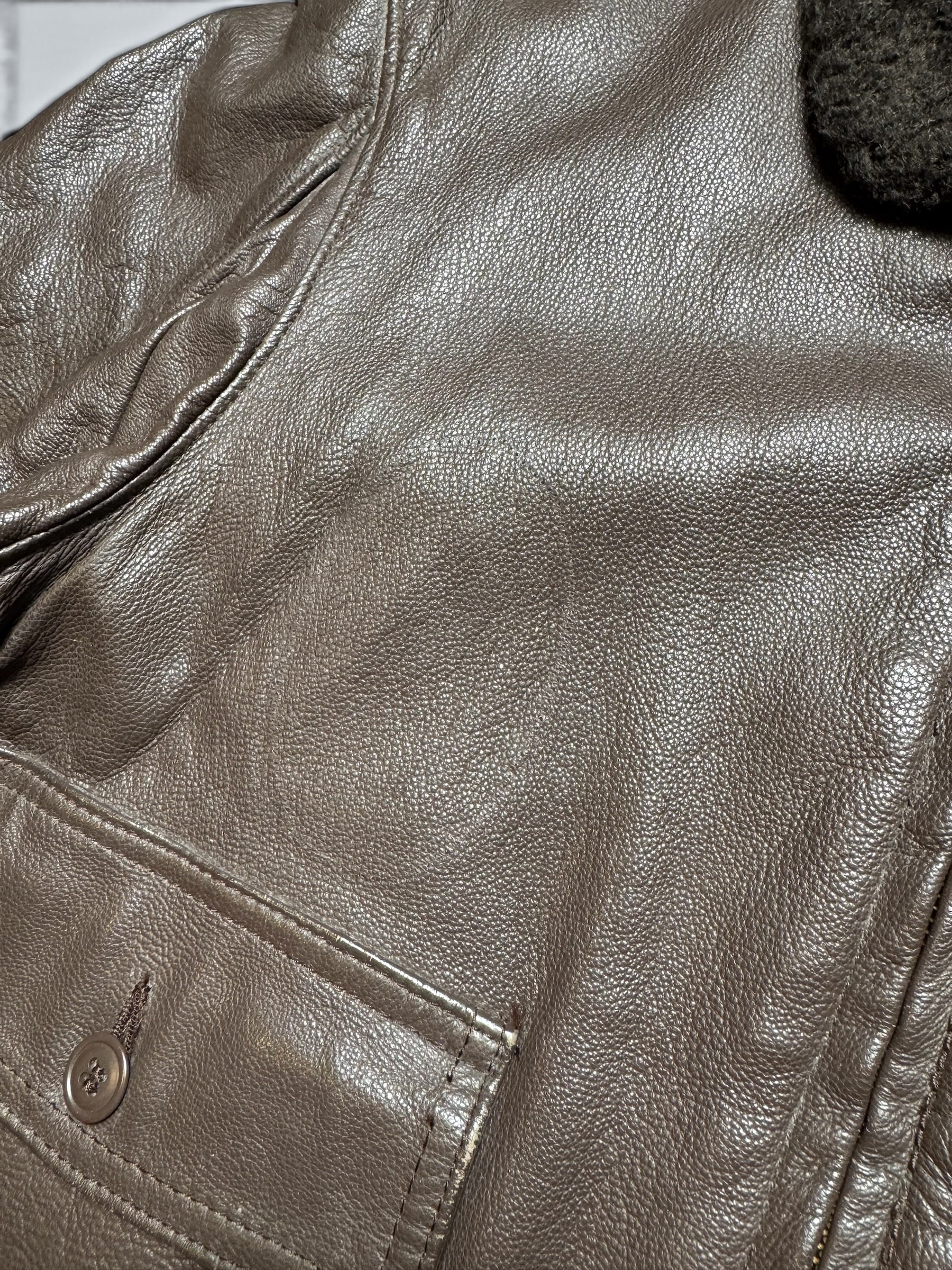 Jacket cuir goatskin flight G-1 original US Navy The Martin Lane 1969 Vietnam Era - 40 (M)