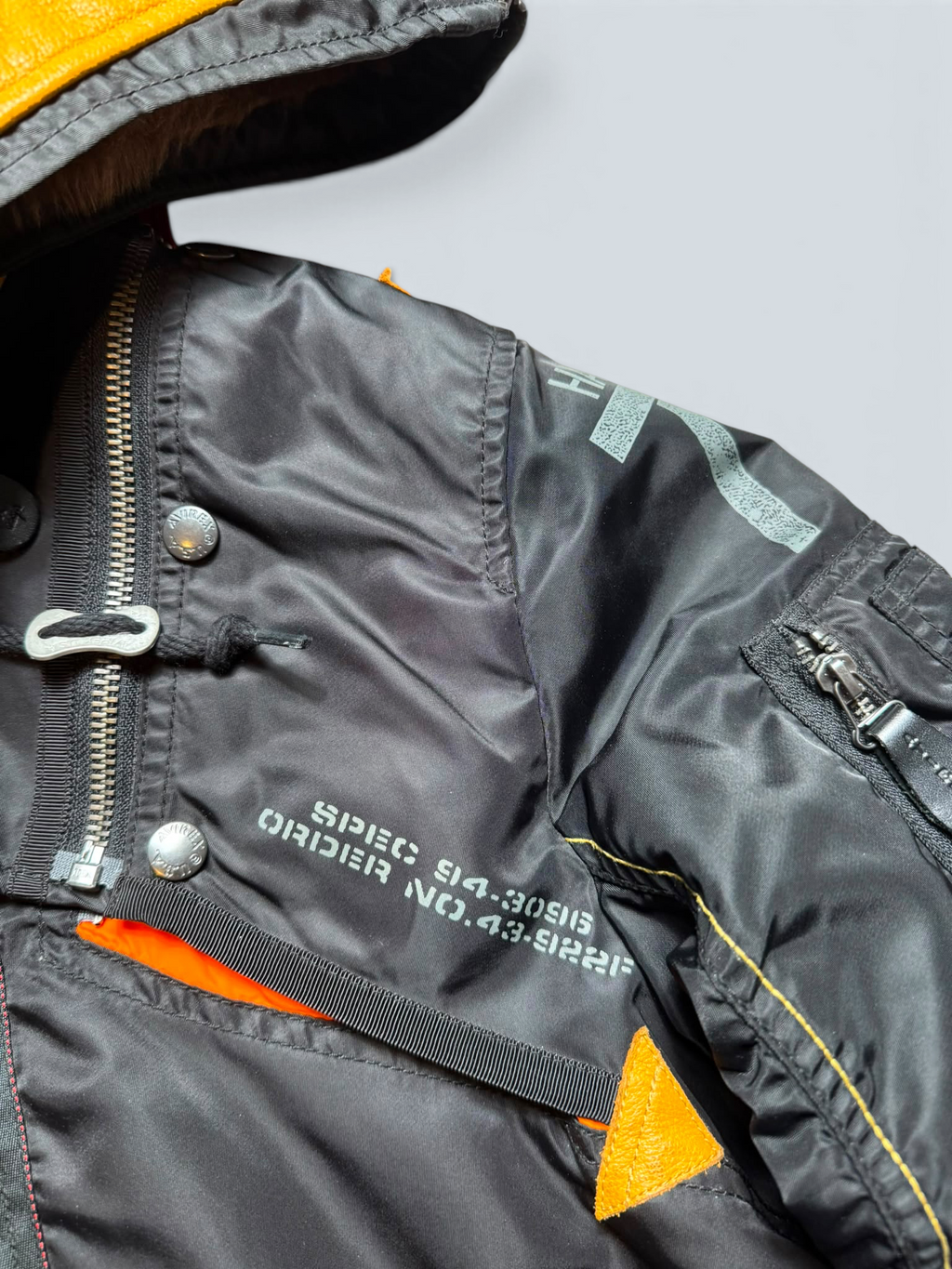Jacket fly usaf intermediate ma-1 technical zip Hangar 75 Avirex Itd Japan exclusive black - M/L
