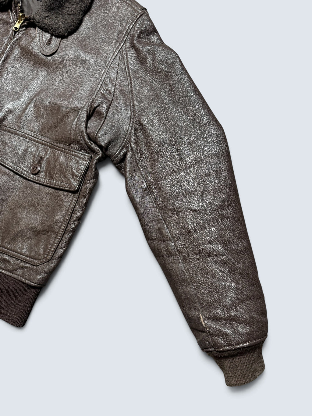 Jacket cuir goatskin flight G-1 original US Navy The Martin Lane 1969 Vietnam Era - 40 (M)