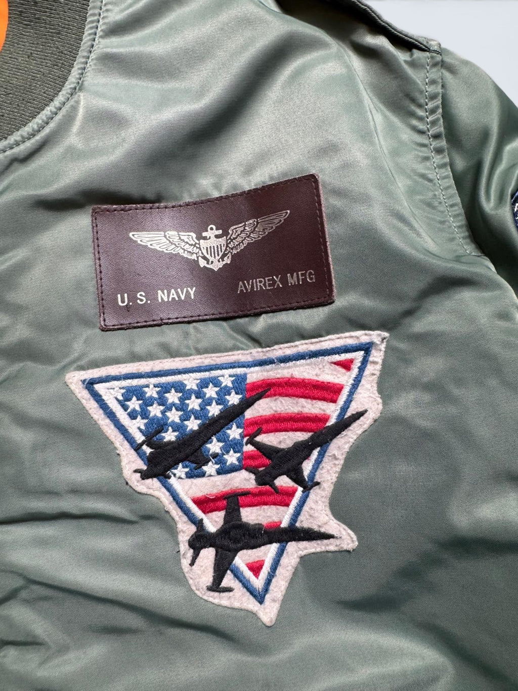 Jacket bomber flight L-2b Avirex ltd Blue Angels usn full patch kaki vintage 00’s - M/L