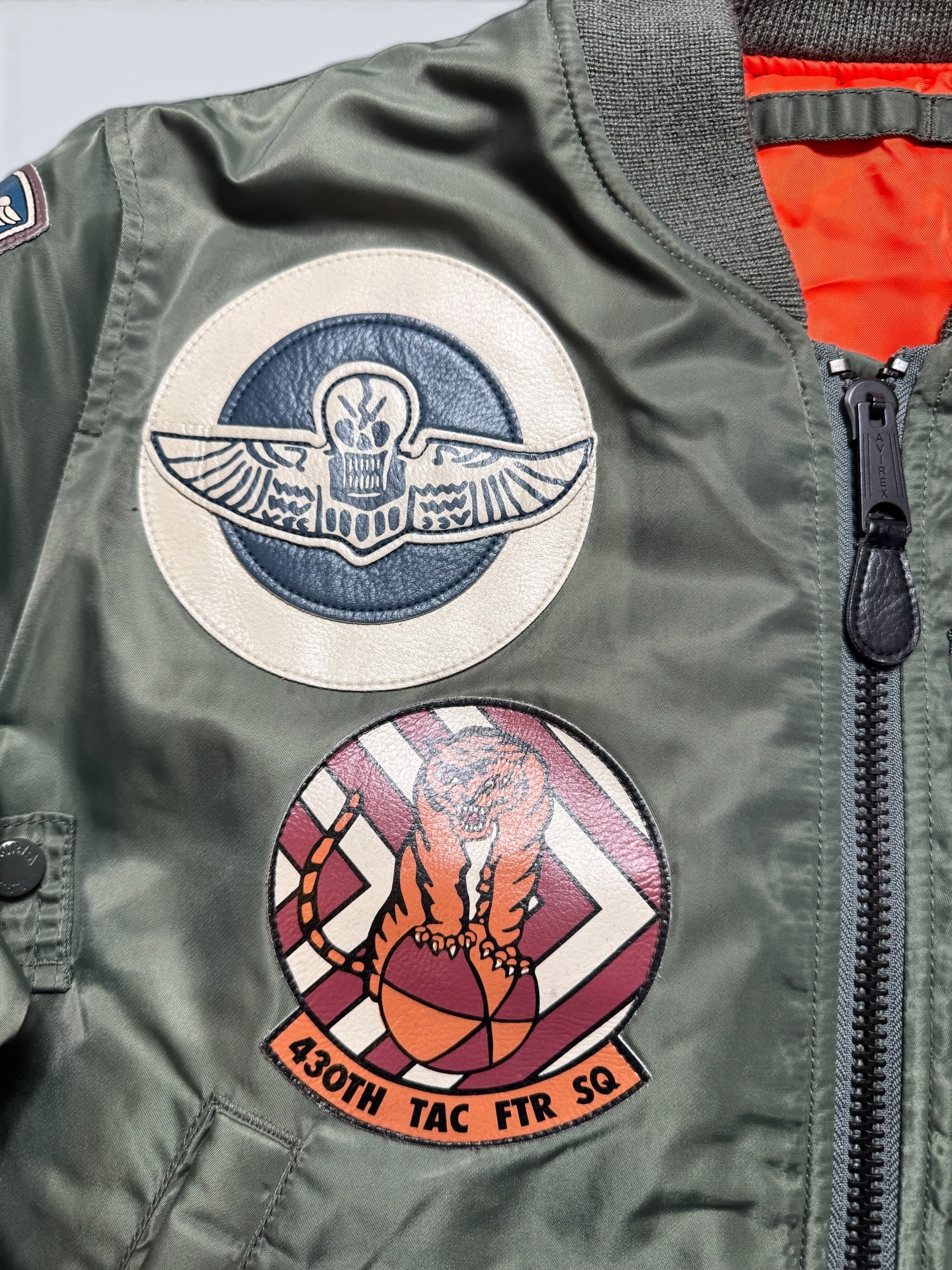 Jacket nylon bomber flight Ma-1 Avirex LTD Japan exclusive full patch bomber squadron 00's - M