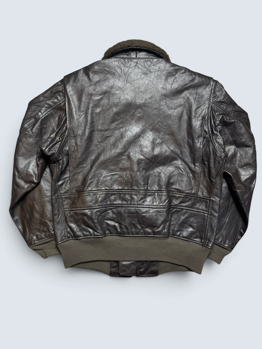 Jacket cuir cowhide flight G-1 Avirex LTD made in USA usn black 70’s - 42 (L)