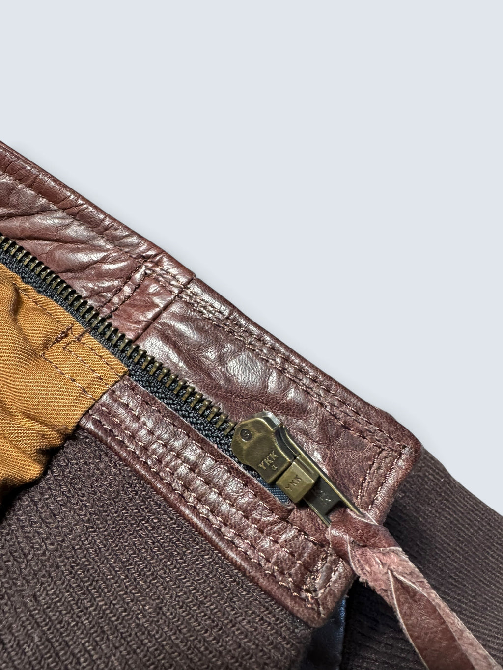 Jacket cuir horsehide flight A-2 Curphey Leather Hell's Angels patch & nose art usaf brown - 42 (L)