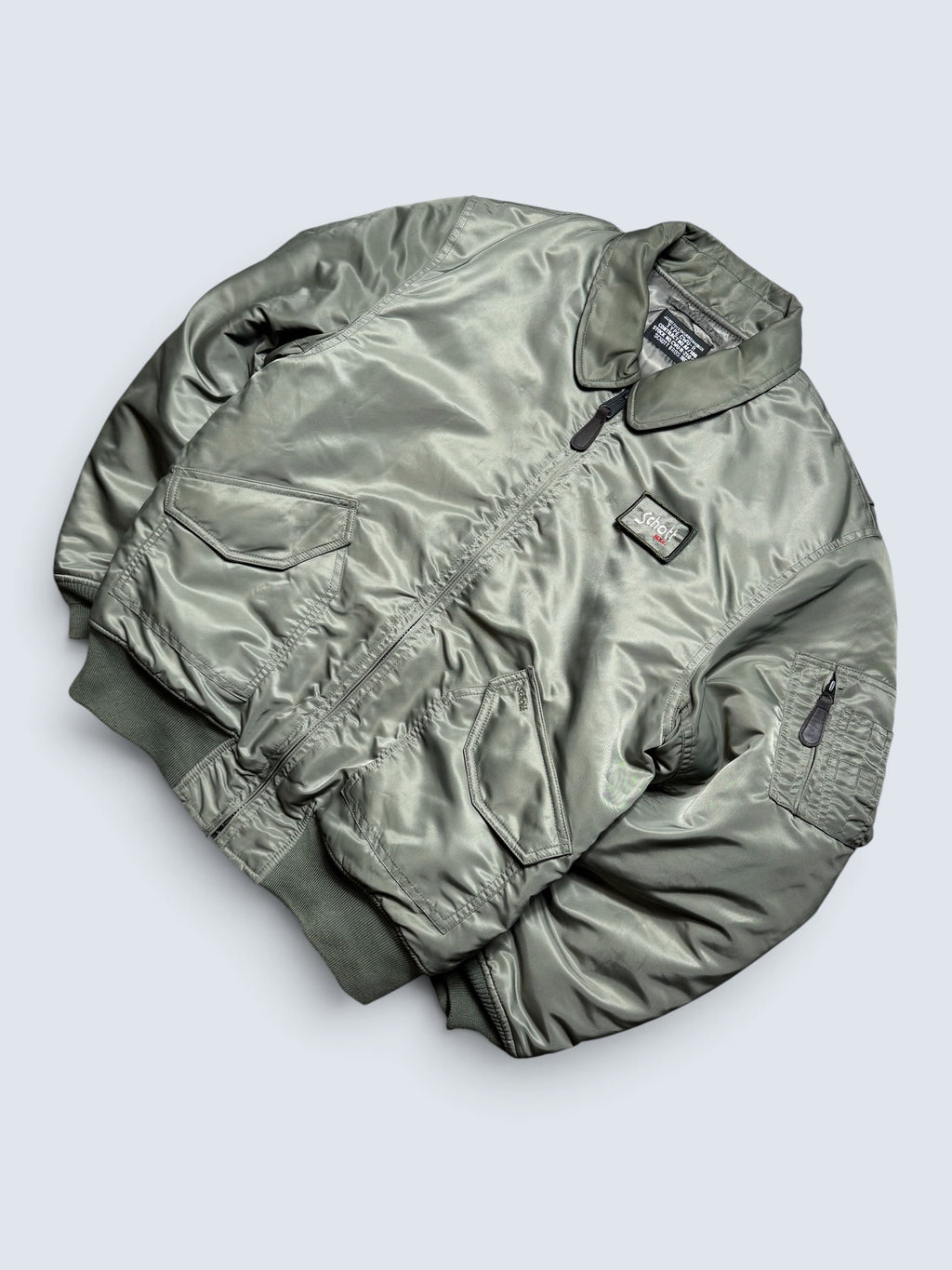 Jacket bomber fly Schott Bros nyc CWU-R/45P usaf kaki/grey vintage 90’s - L/XL
