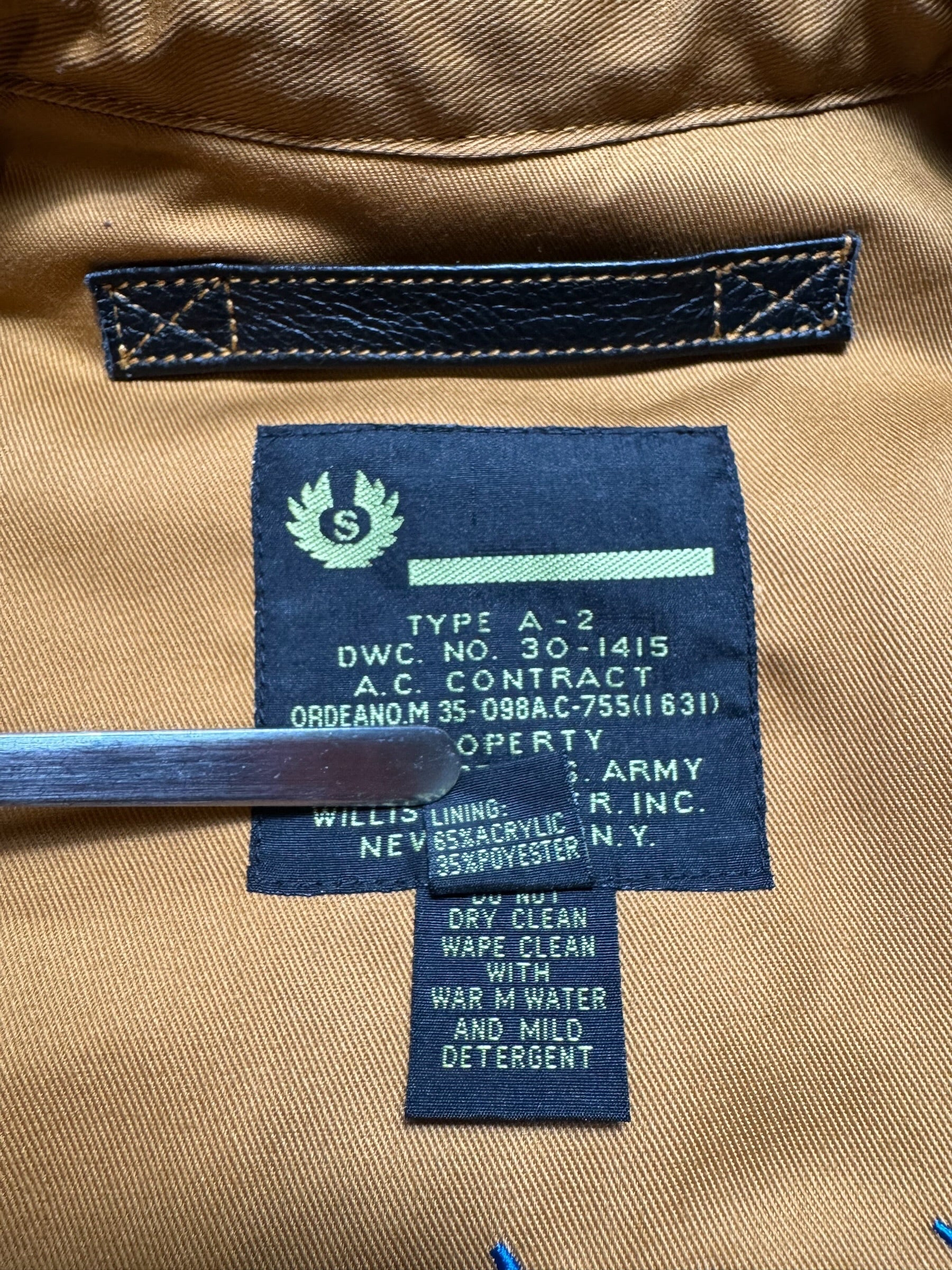 Jacket cuir bomber flight A-2 Willis & Geiger usaf black 00's - L