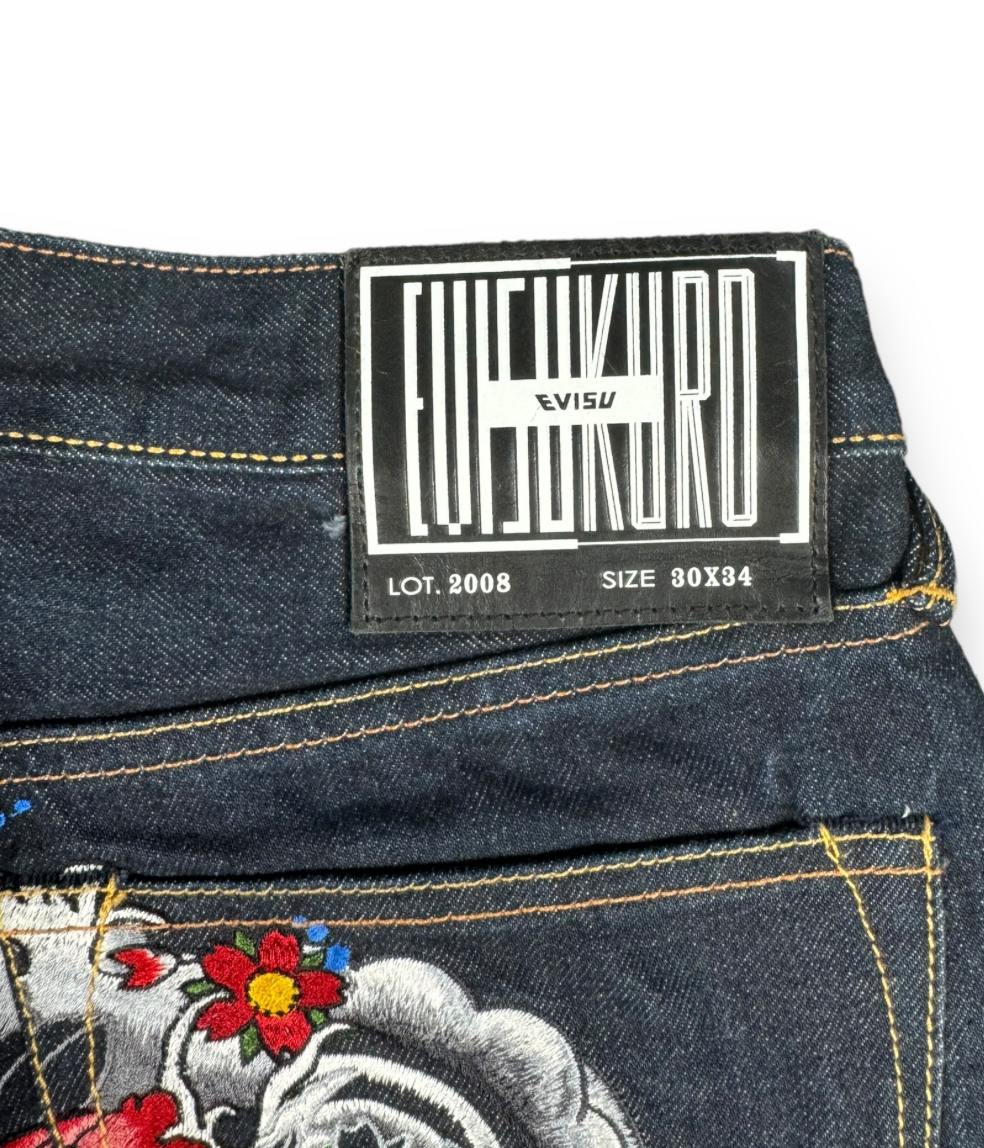 JEANS BAGGY SEAGULL EVISU KURU - S