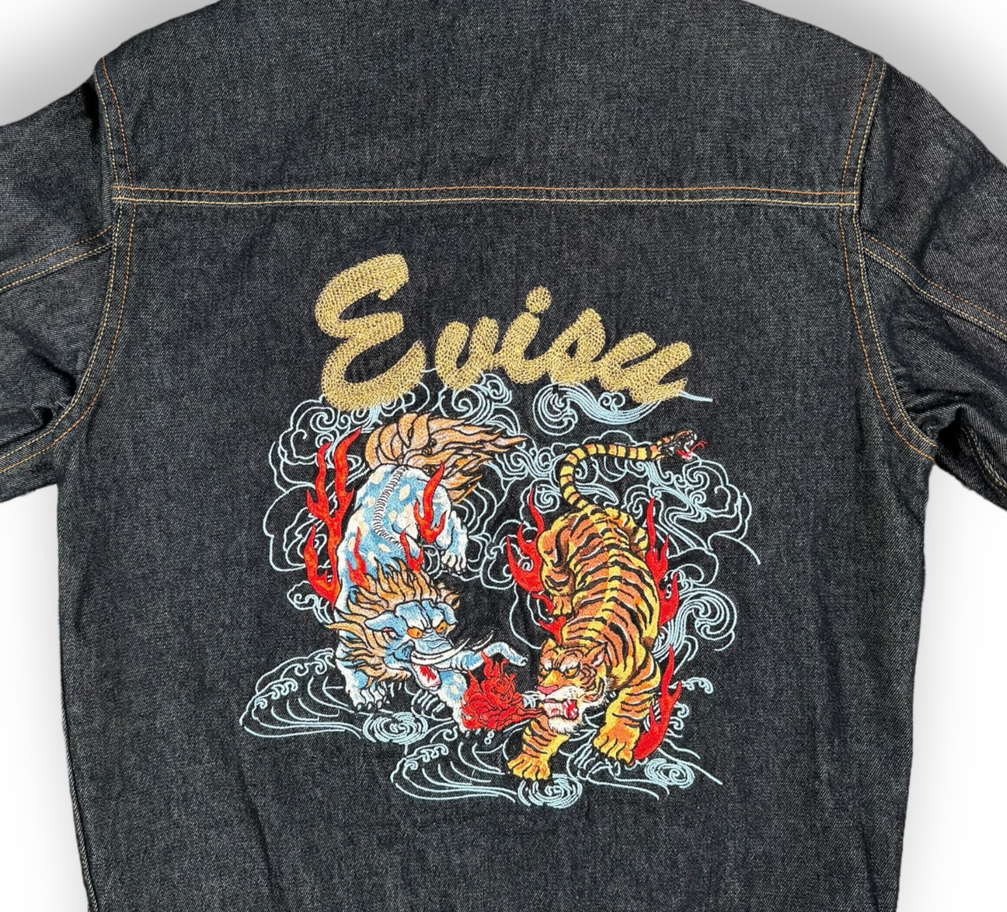 VESTE EN JEAN CROP EVISU VINTAGE - M