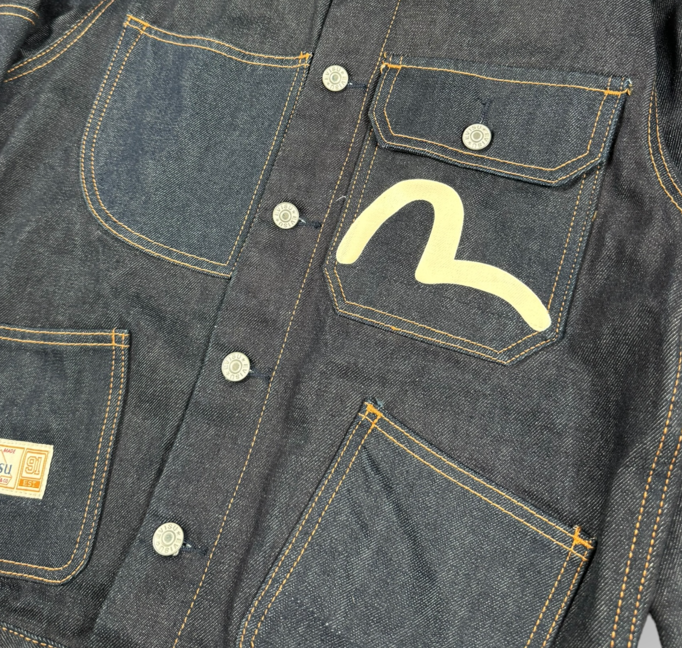 VESTE EN JEAN MULTIPOCKET EVISU - S