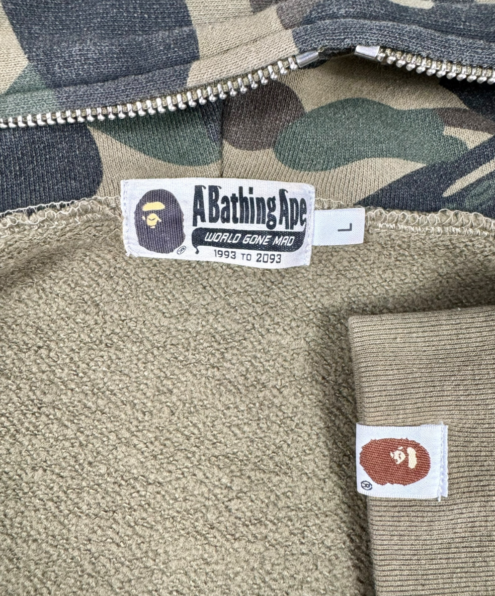 SWEAT FULL ZIP BAPE SHARK 1st CAMO - L