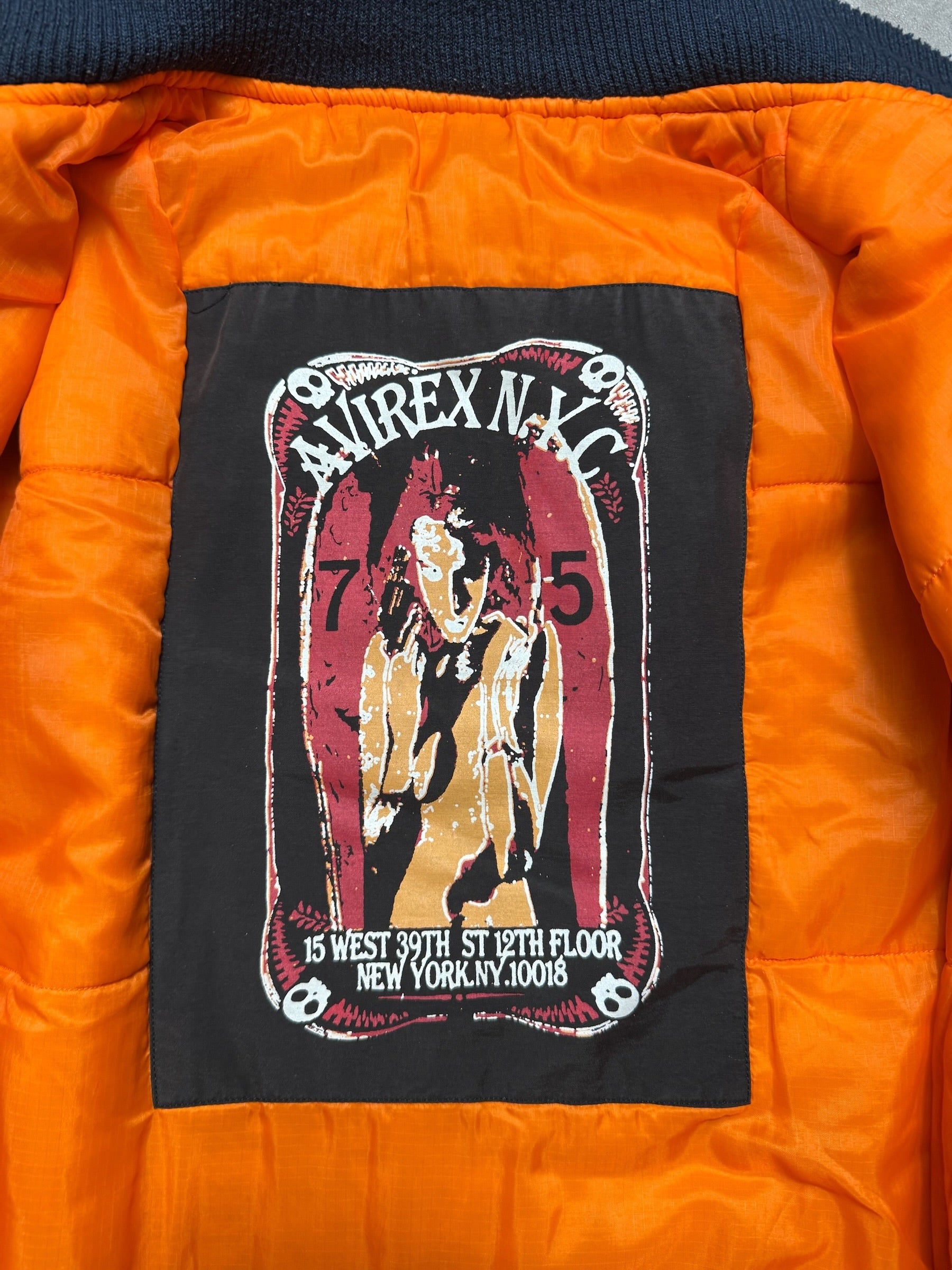 Jacket bomber flight nylon Avirex USA Vietnam / Rolling thunder usaf marine 90's - L
