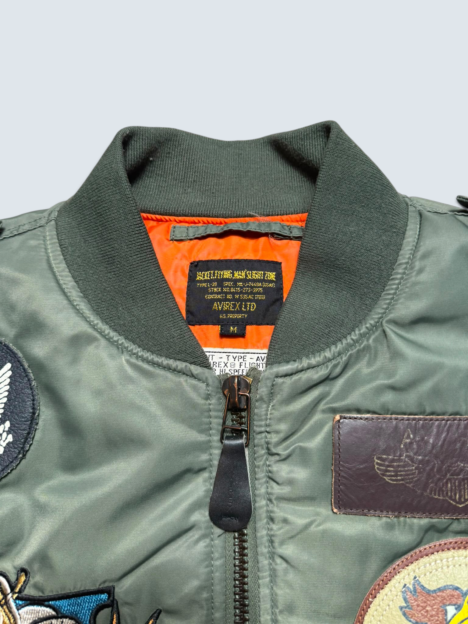 Jacket bomber flight L-2b Avirex ltd 334th FS usaf Japan exclusive kaki vintage 00’s - M