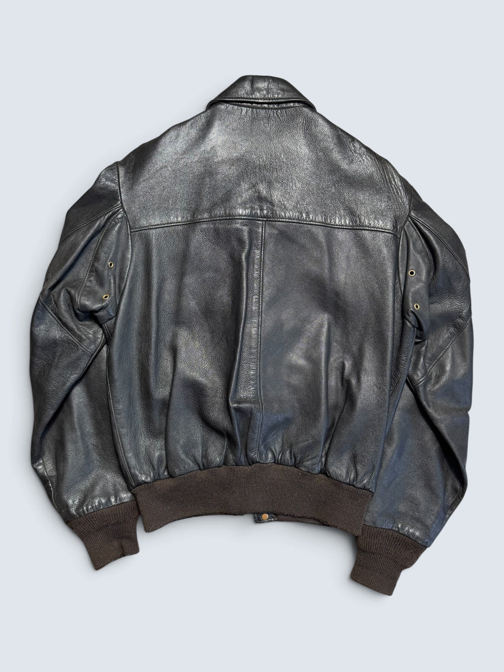 Jacket cuir cowhide flight A-2 Schott made in USA usaf black & brown 80’s - 40 (M)