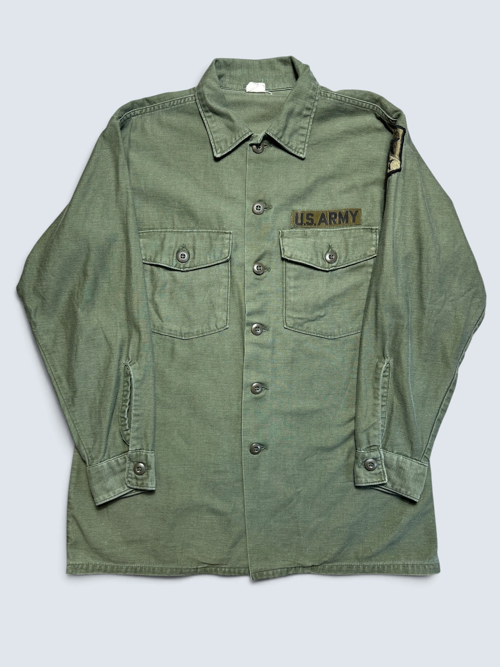 Jacket army Fatigue Shirt OG-107 cotton sateen U & W Industries 72nd Infantry Vietnam 1970 - M