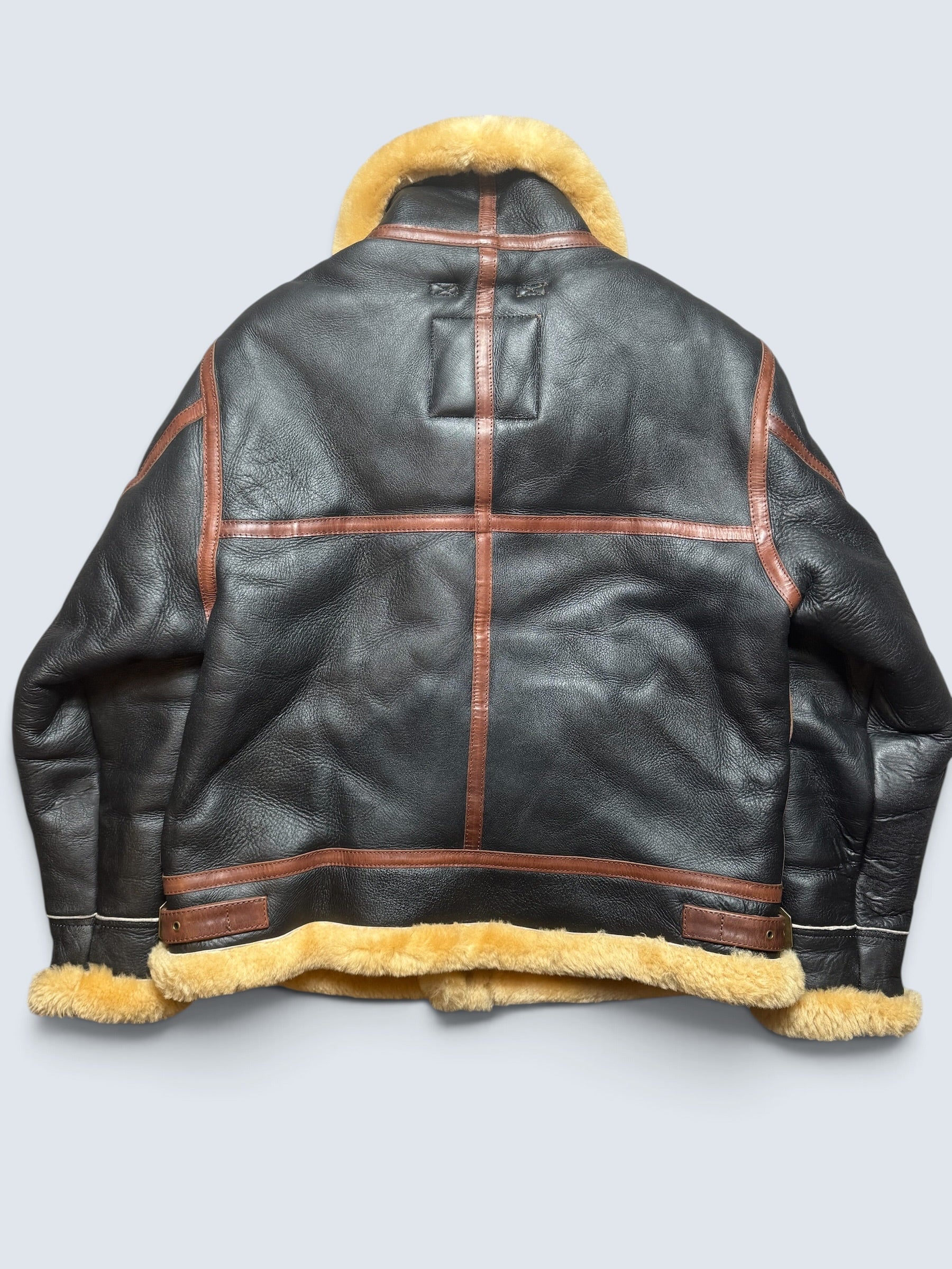 Jacket cuir bomber flight shearling B-3 Avirex Limited Japan exclusive usaf 00's - XL