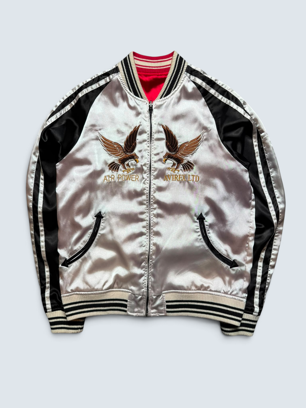 Jacket reversible sukajan souvenir Avirex LTD Japan exclusive dragon eagler embroidery vintage 00's - S